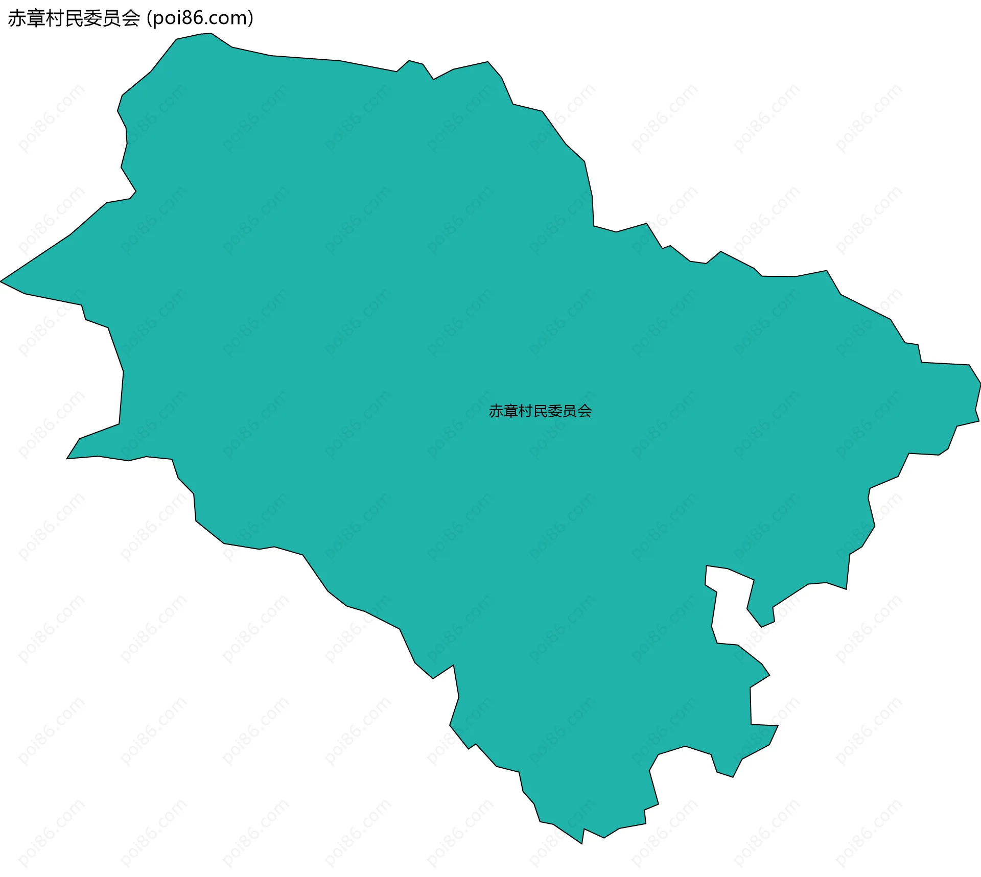 赤章村民委员会边界地图