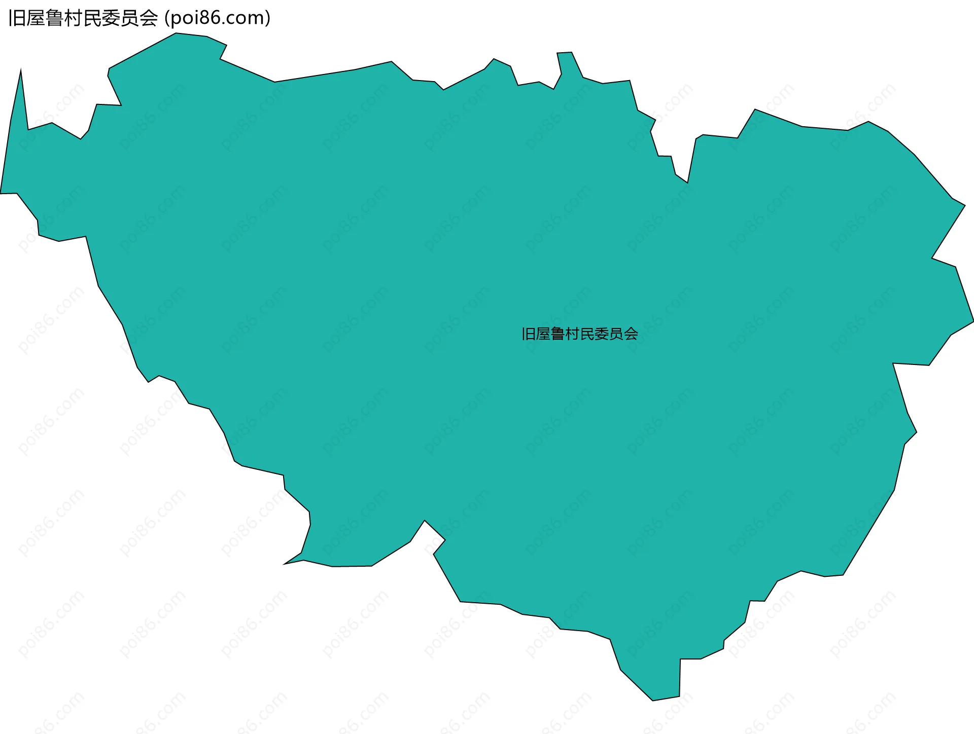 旧屋鲁村民委员会边界地图