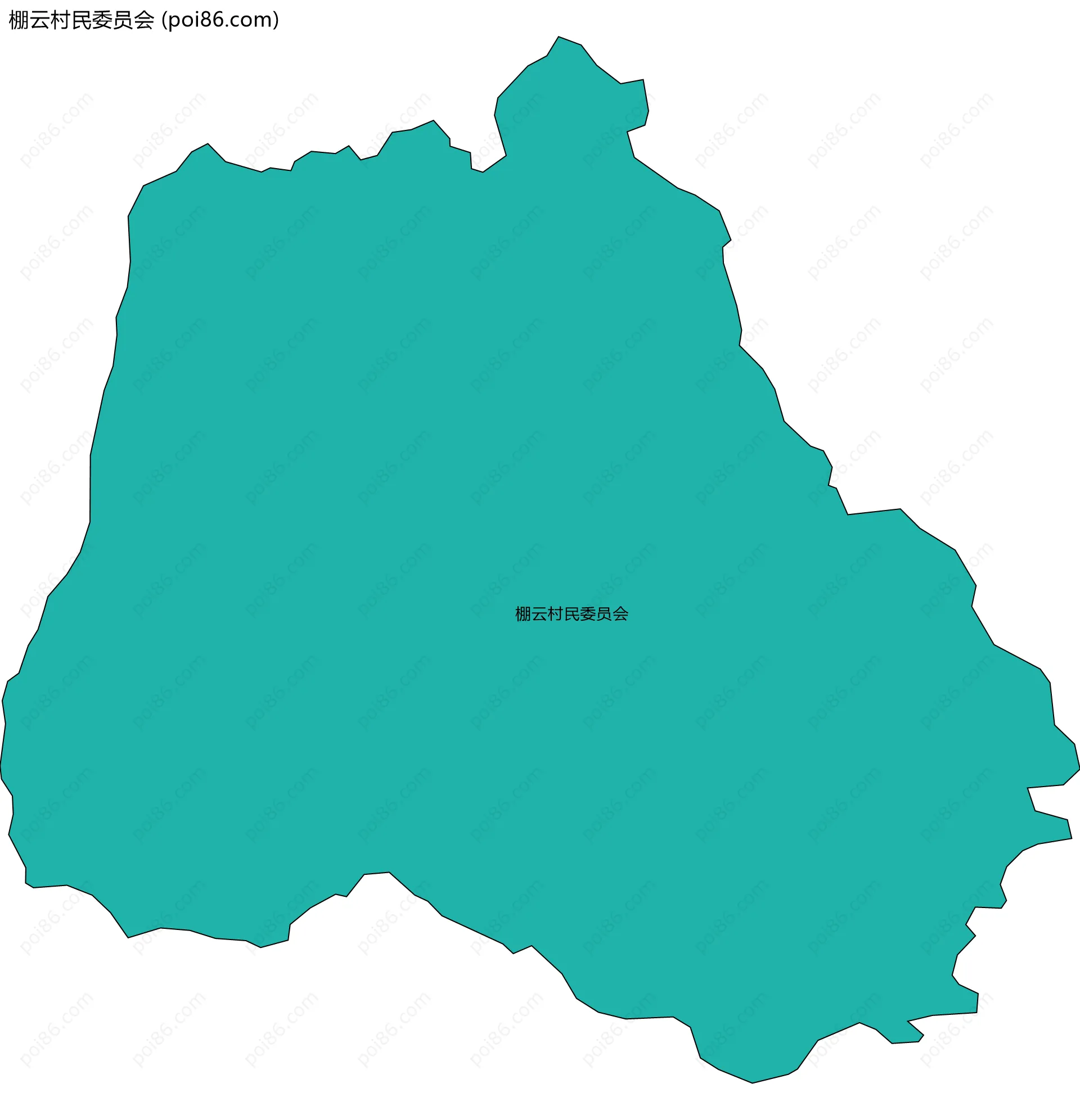 棚云村民委员会边界地图