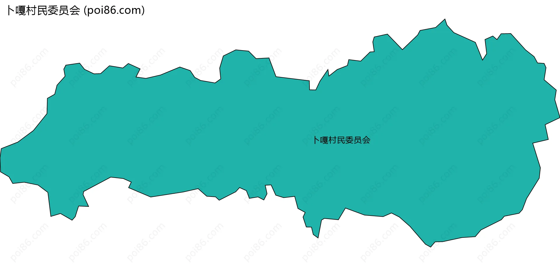 卜嘎村民委员会边界地图