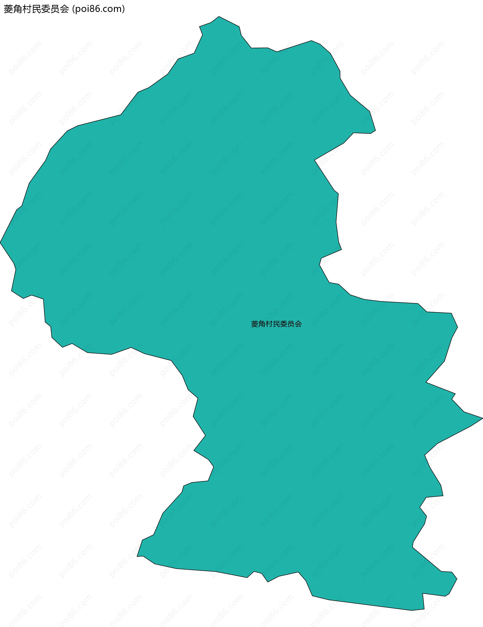 菱角村民委员会边界地图