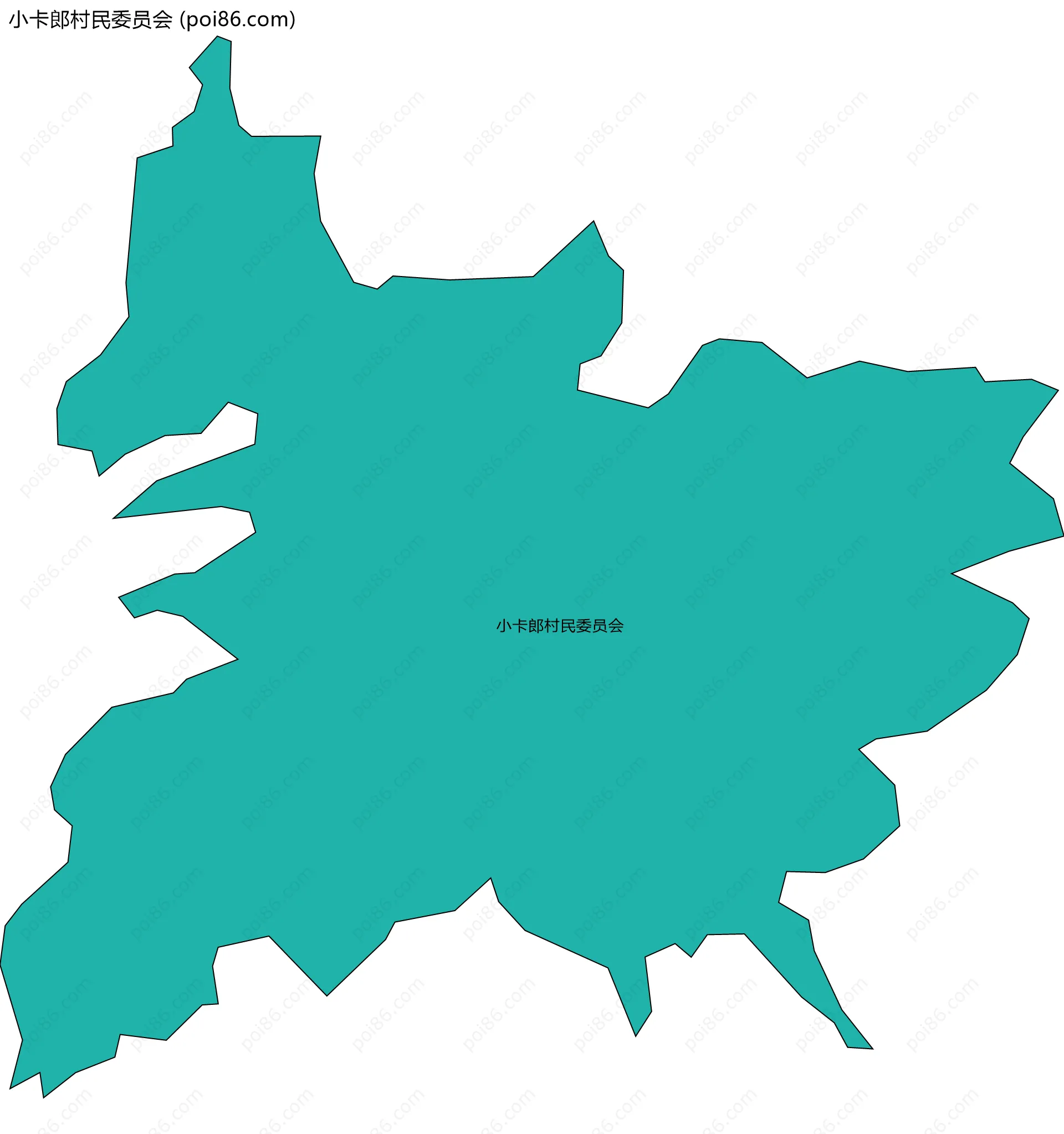 小卡郎村民委员会边界地图