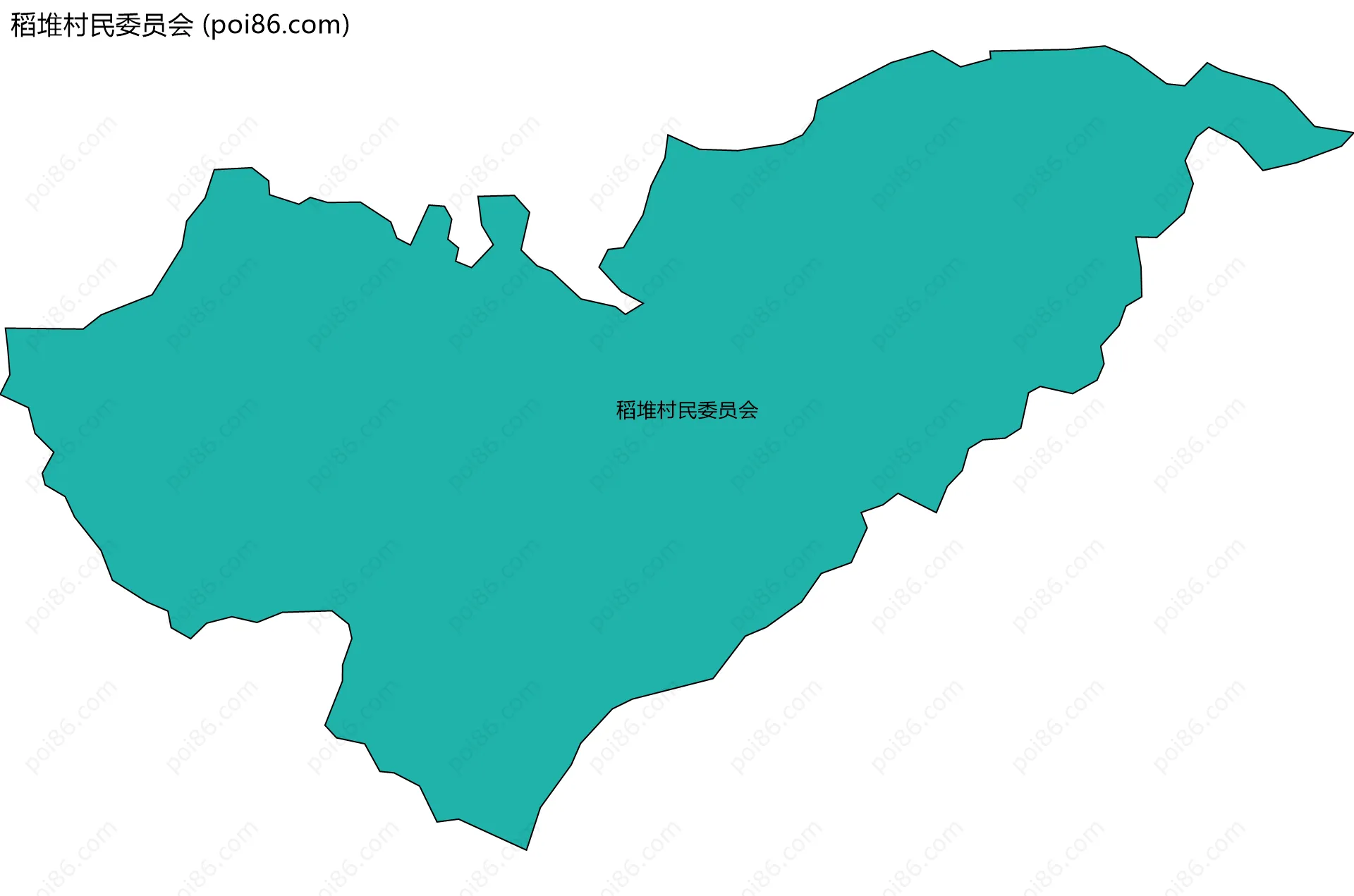 稻堆村民委员会边界地图