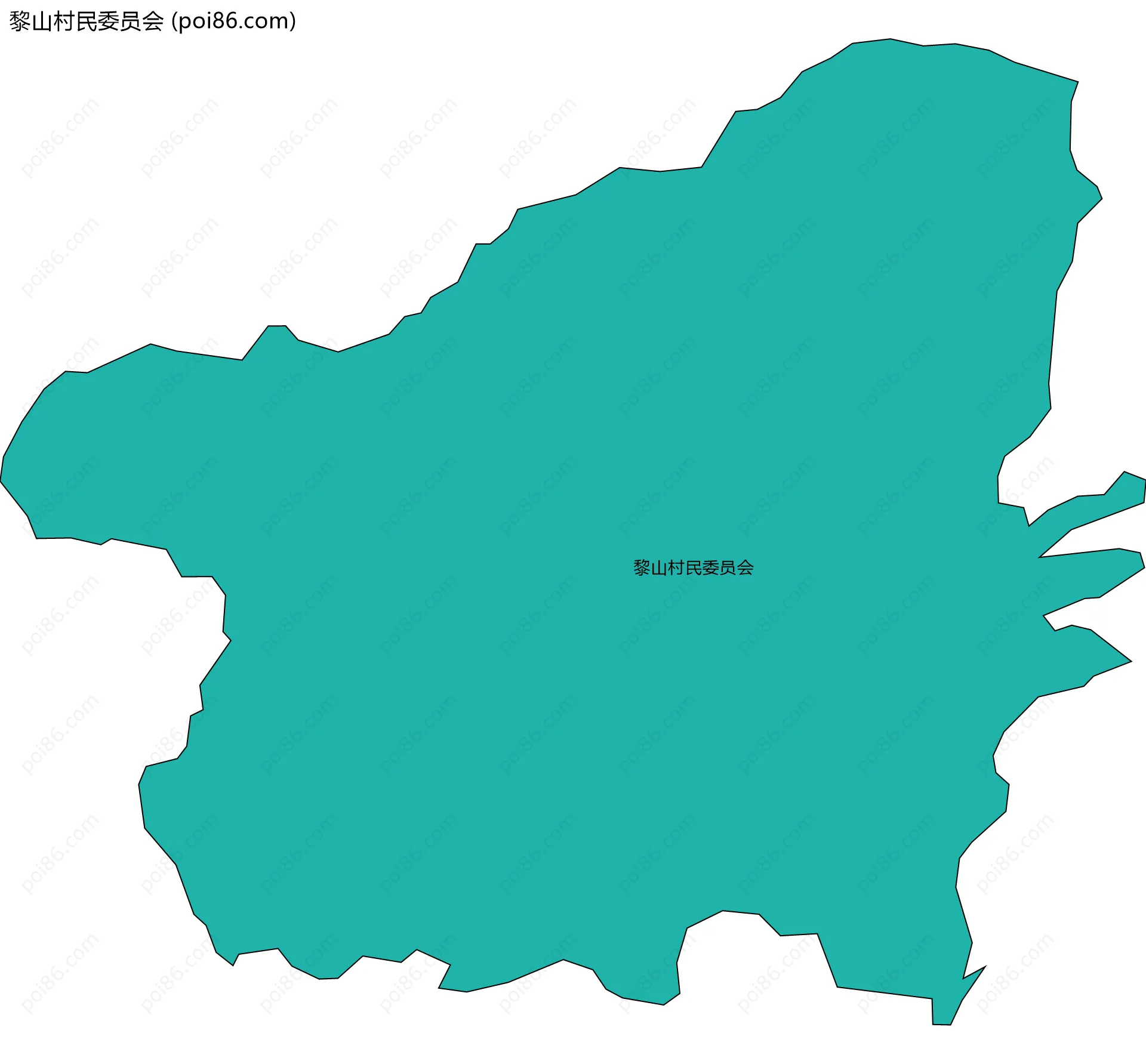 黎山村民委员会边界地图