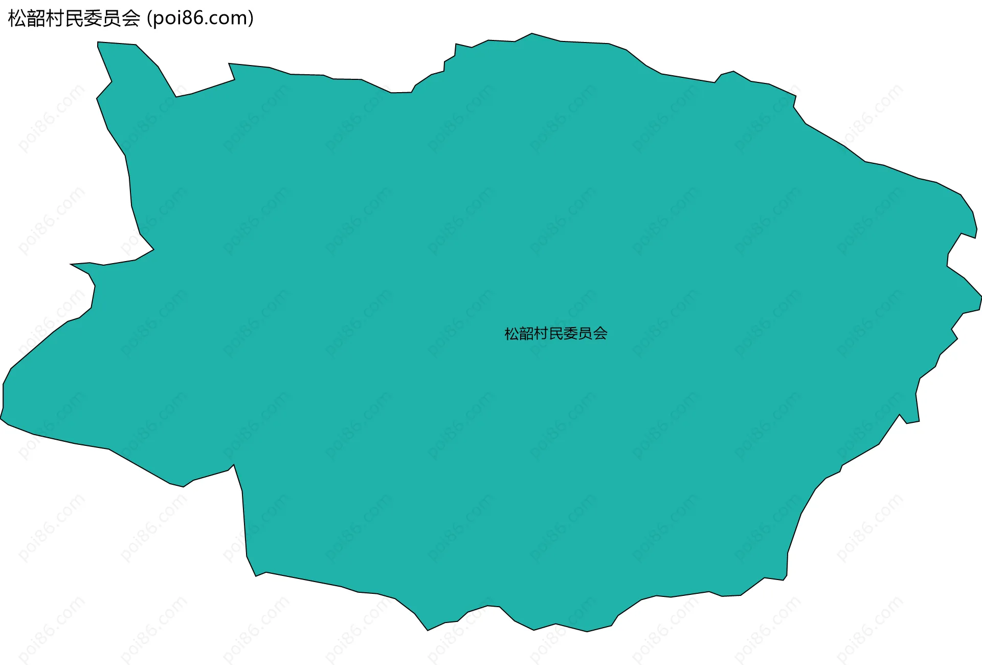 松韶村民委员会边界地图