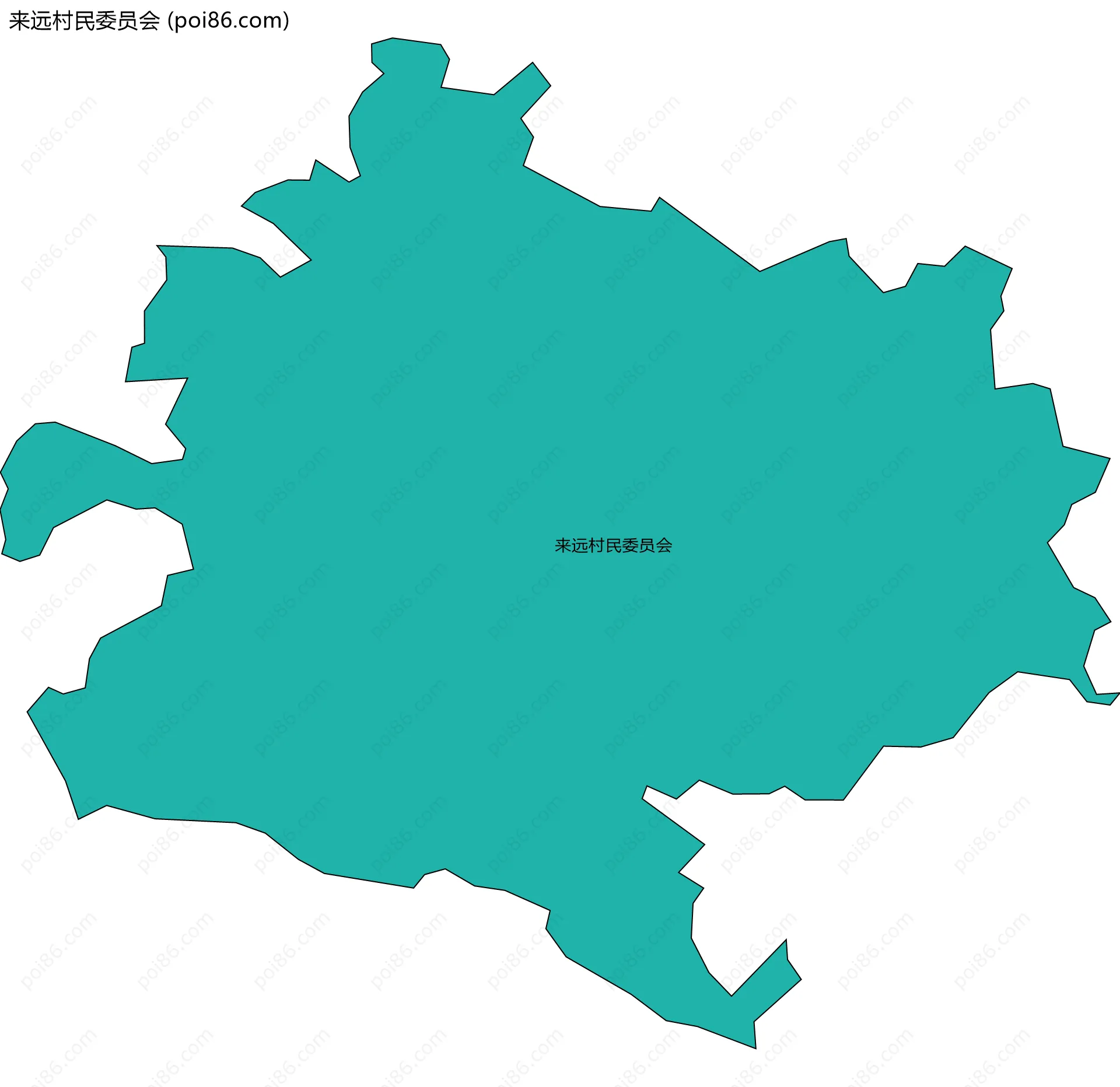 来远村民委员会边界地图