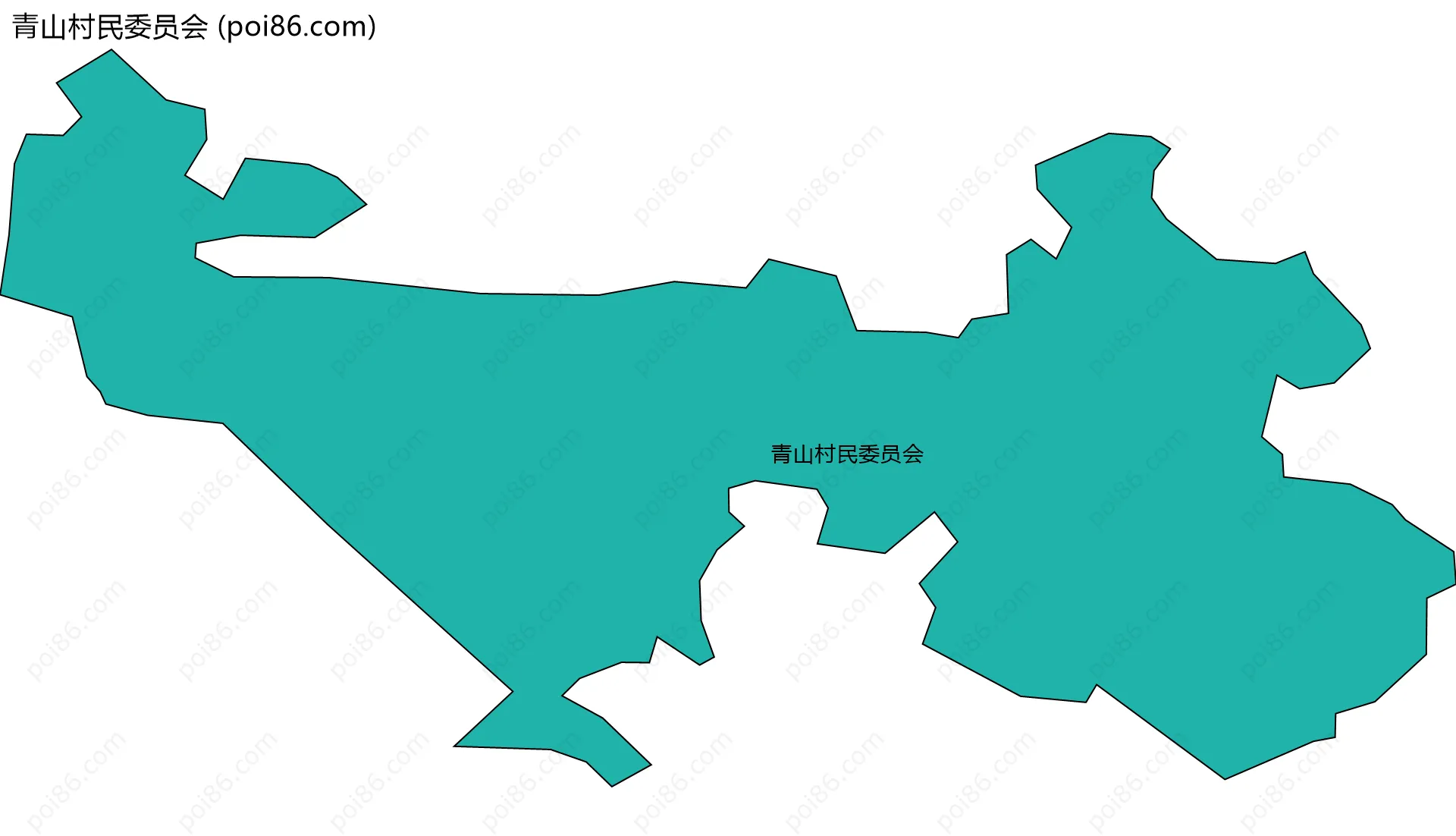 青山村民委员会边界地图
