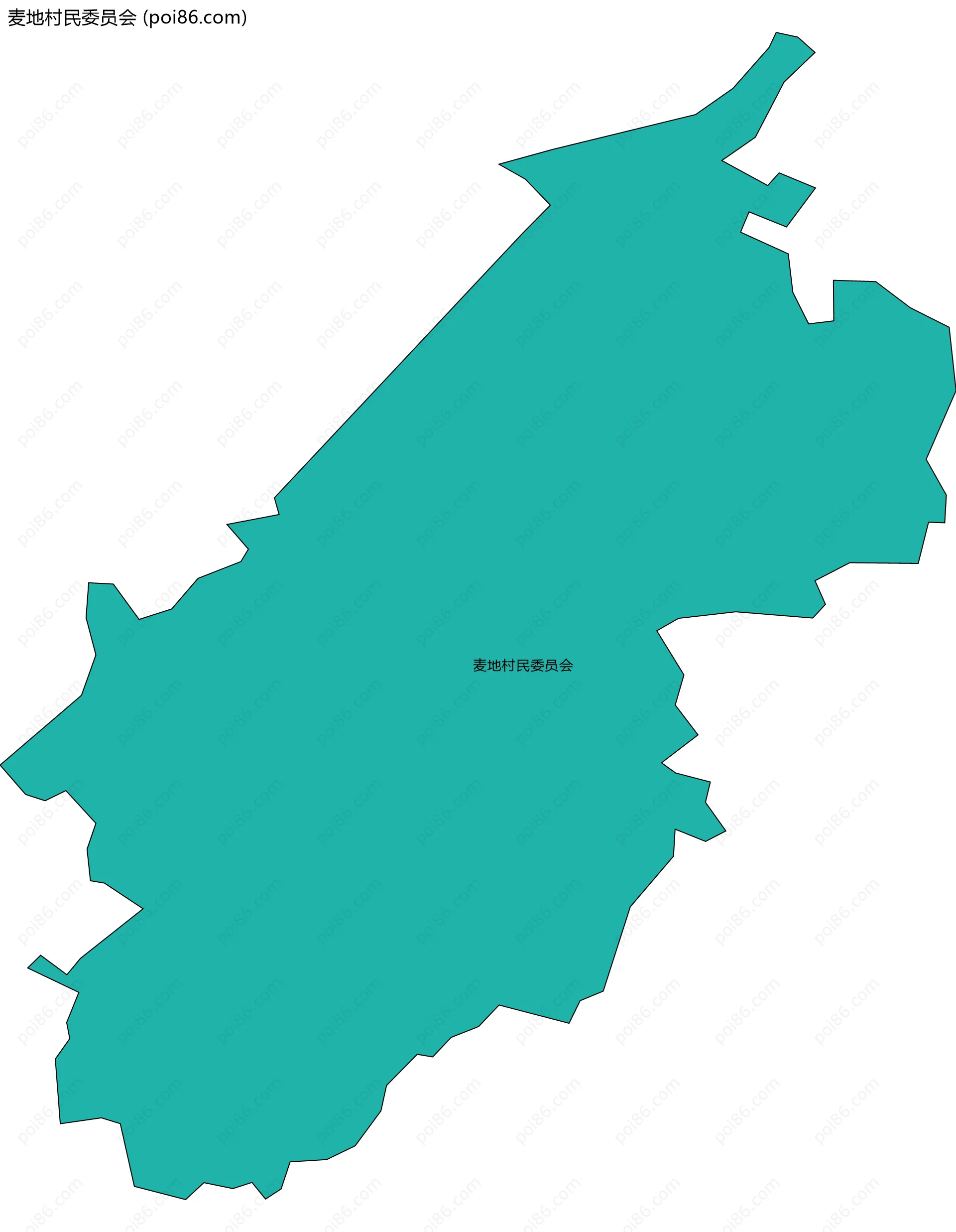 麦地村民委员会边界地图