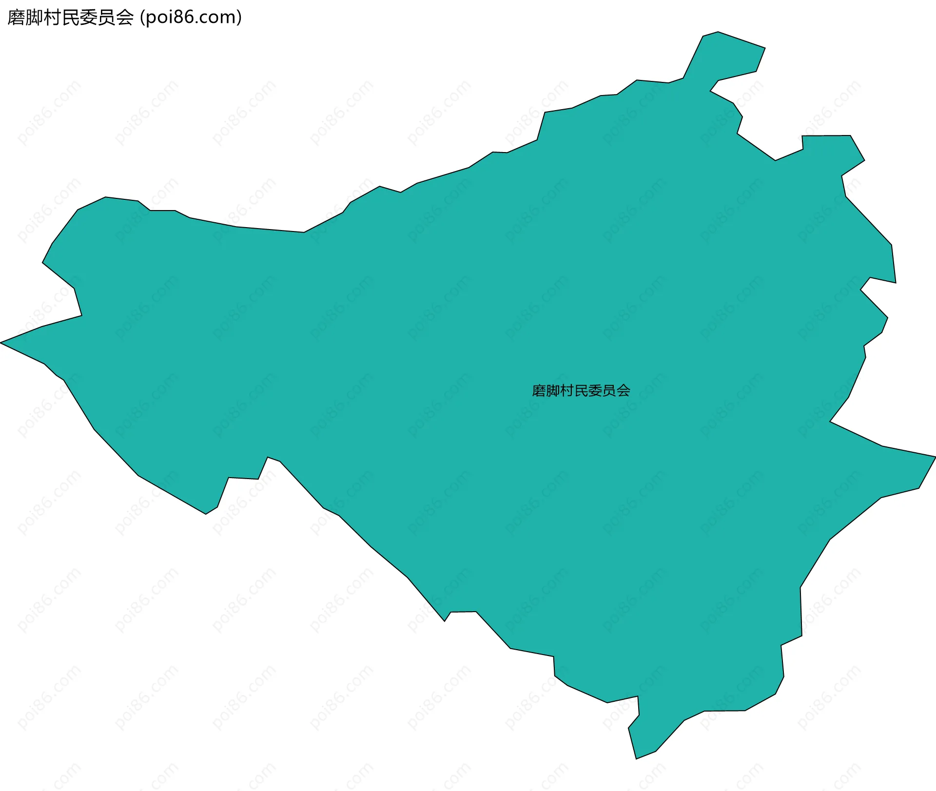 磨脚村民委员会边界地图