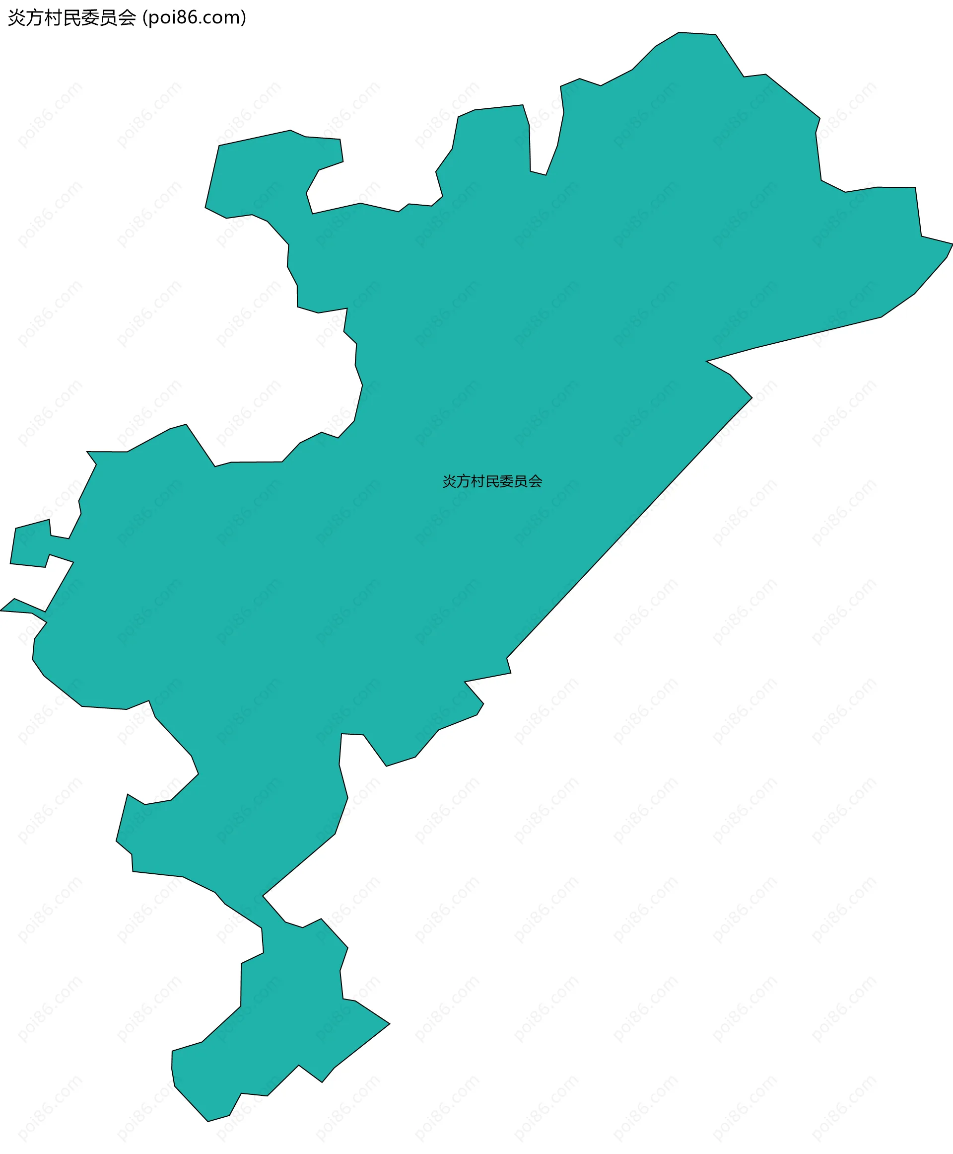 炎方村民委员会边界地图