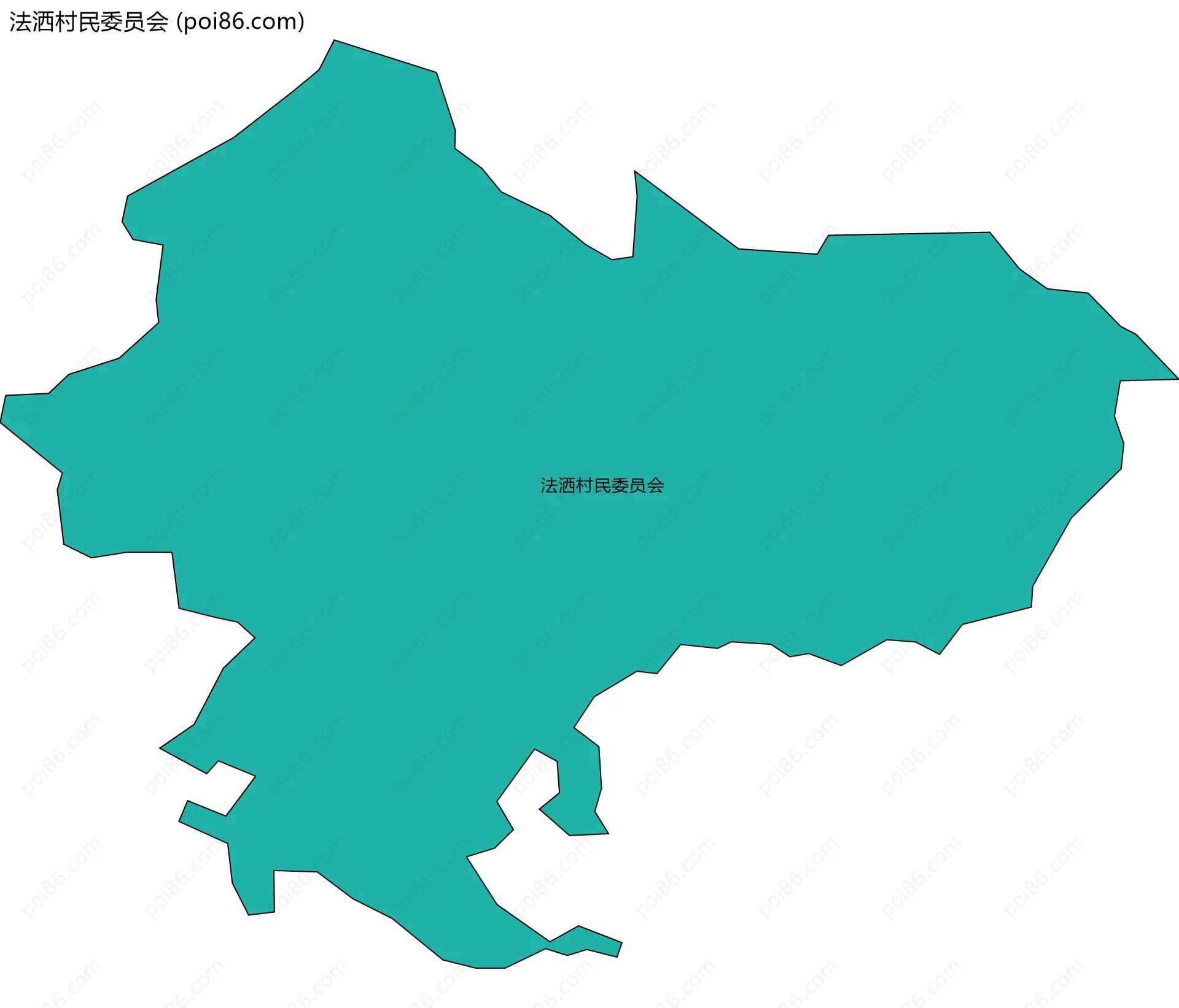 法洒村民委员会边界地图
