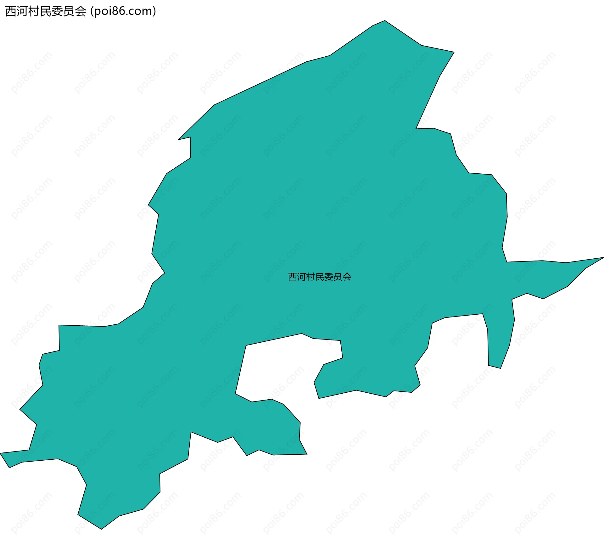 西河村民委员会边界地图