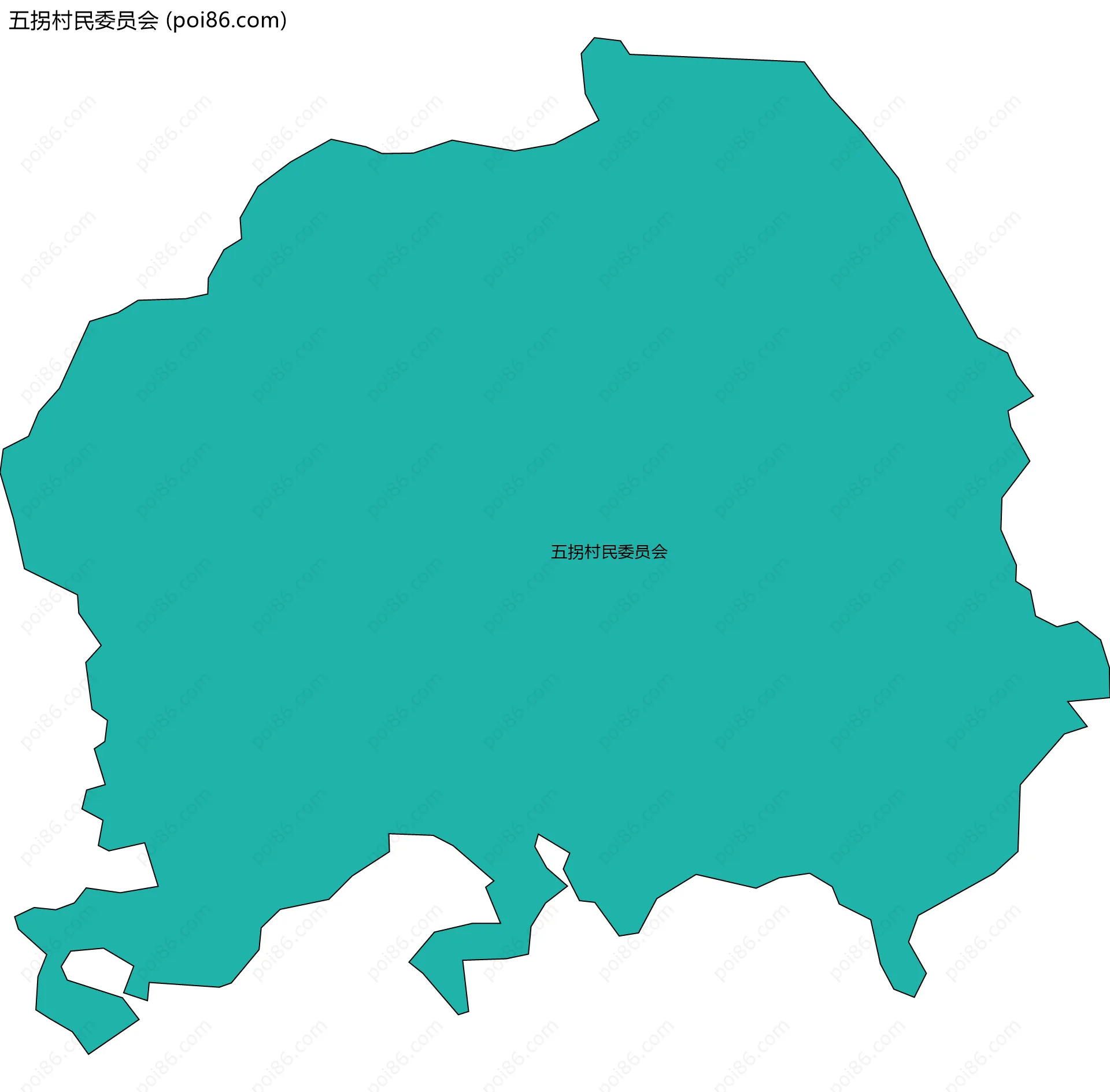 五拐村民委员会边界地图