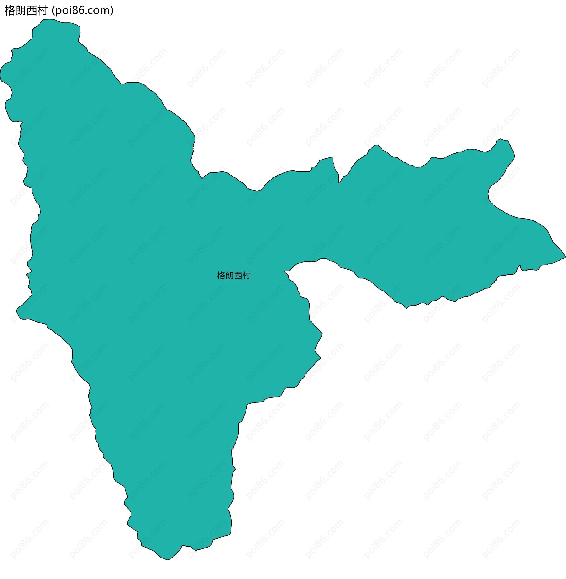 格朗西村边界地图