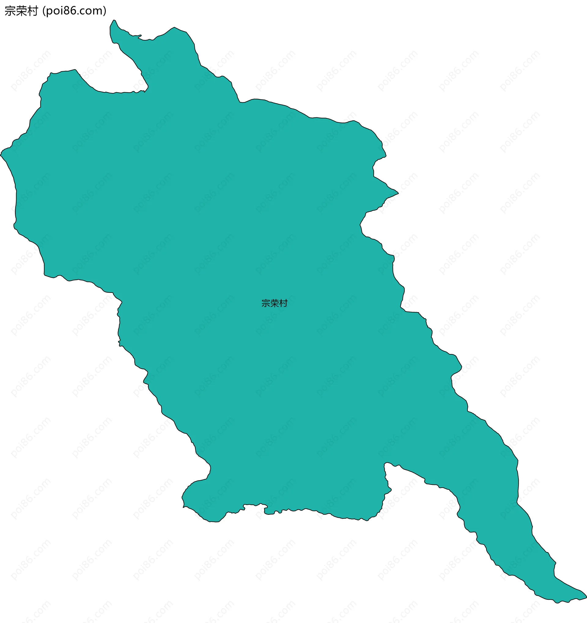 宗荣村边界地图