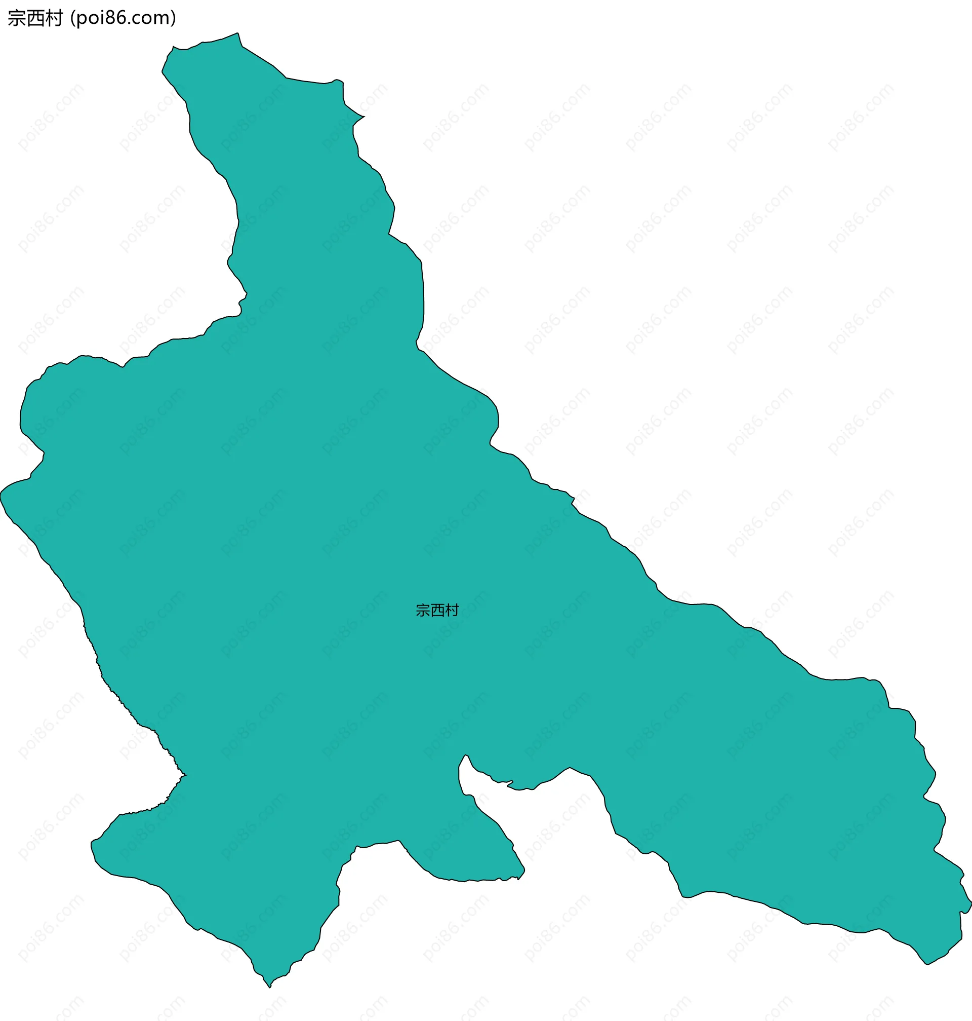 宗西村边界地图