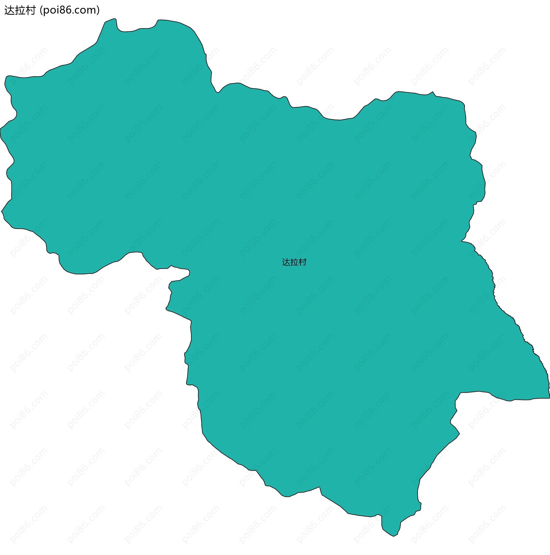 达拉村边界地图