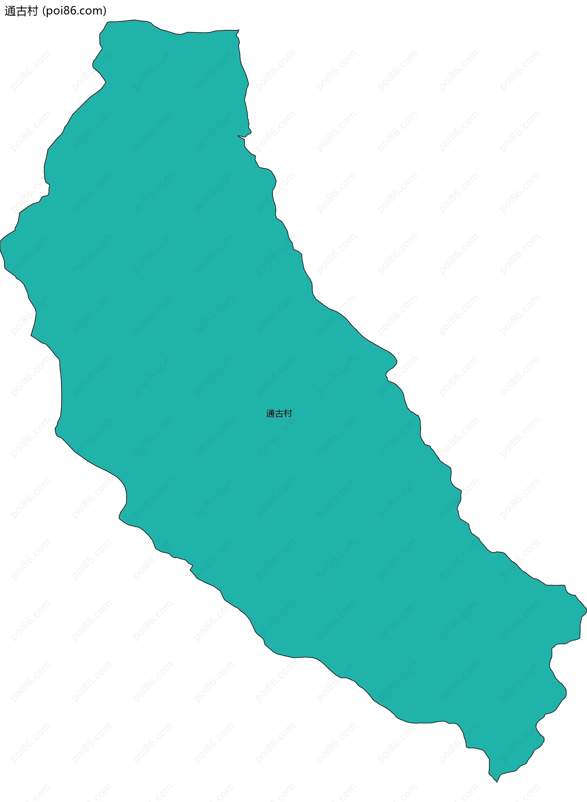 通古村边界地图