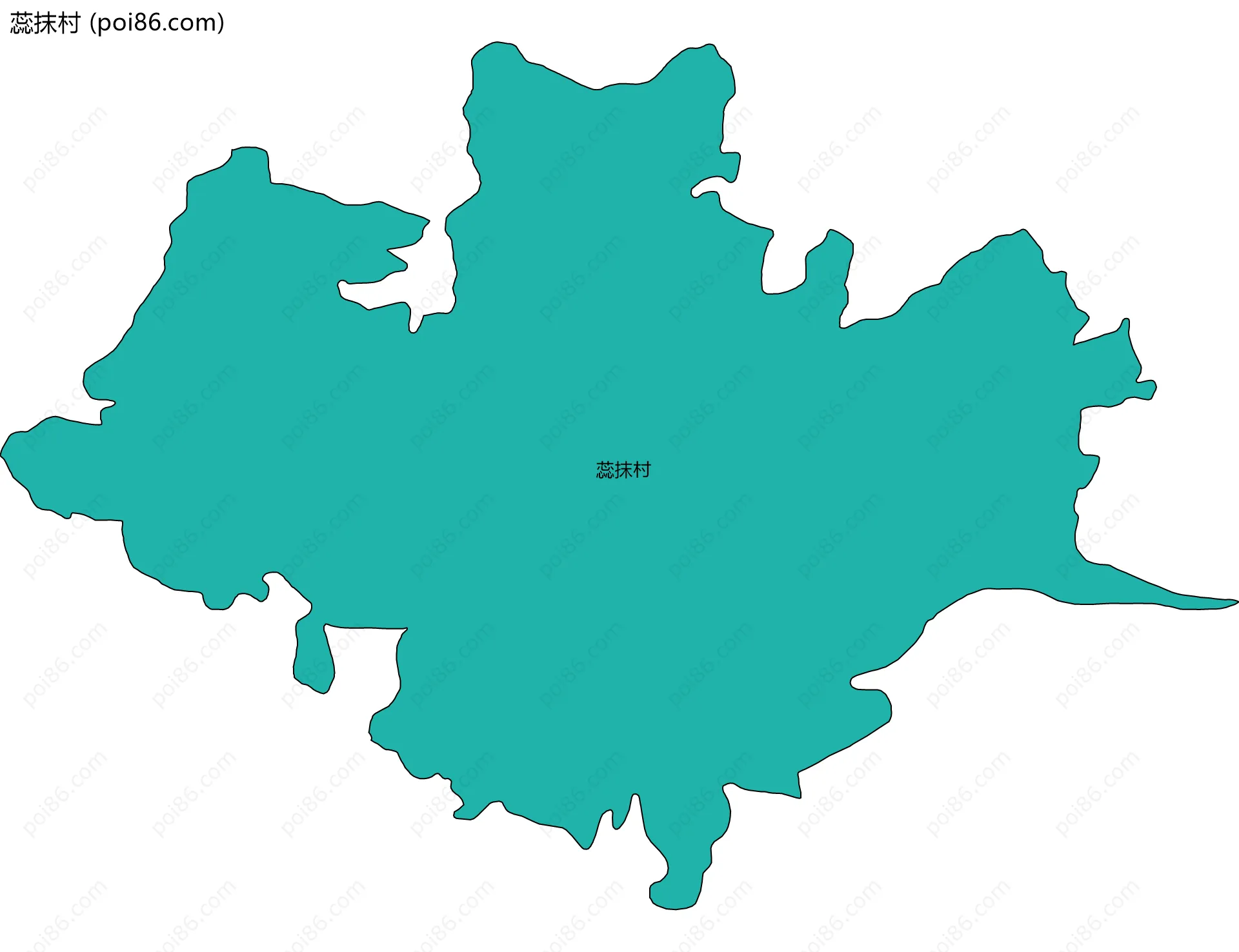 蕊抹村边界地图