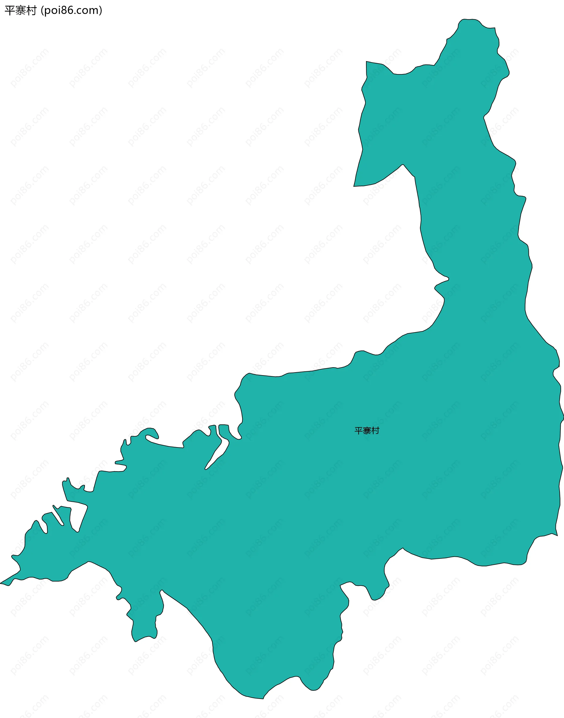 平寨村边界地图