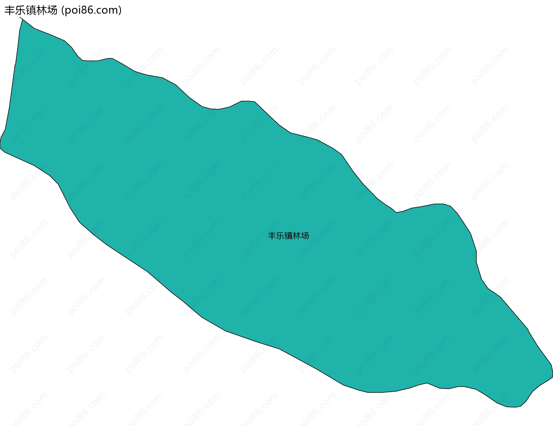 丰乐镇林场边界地图