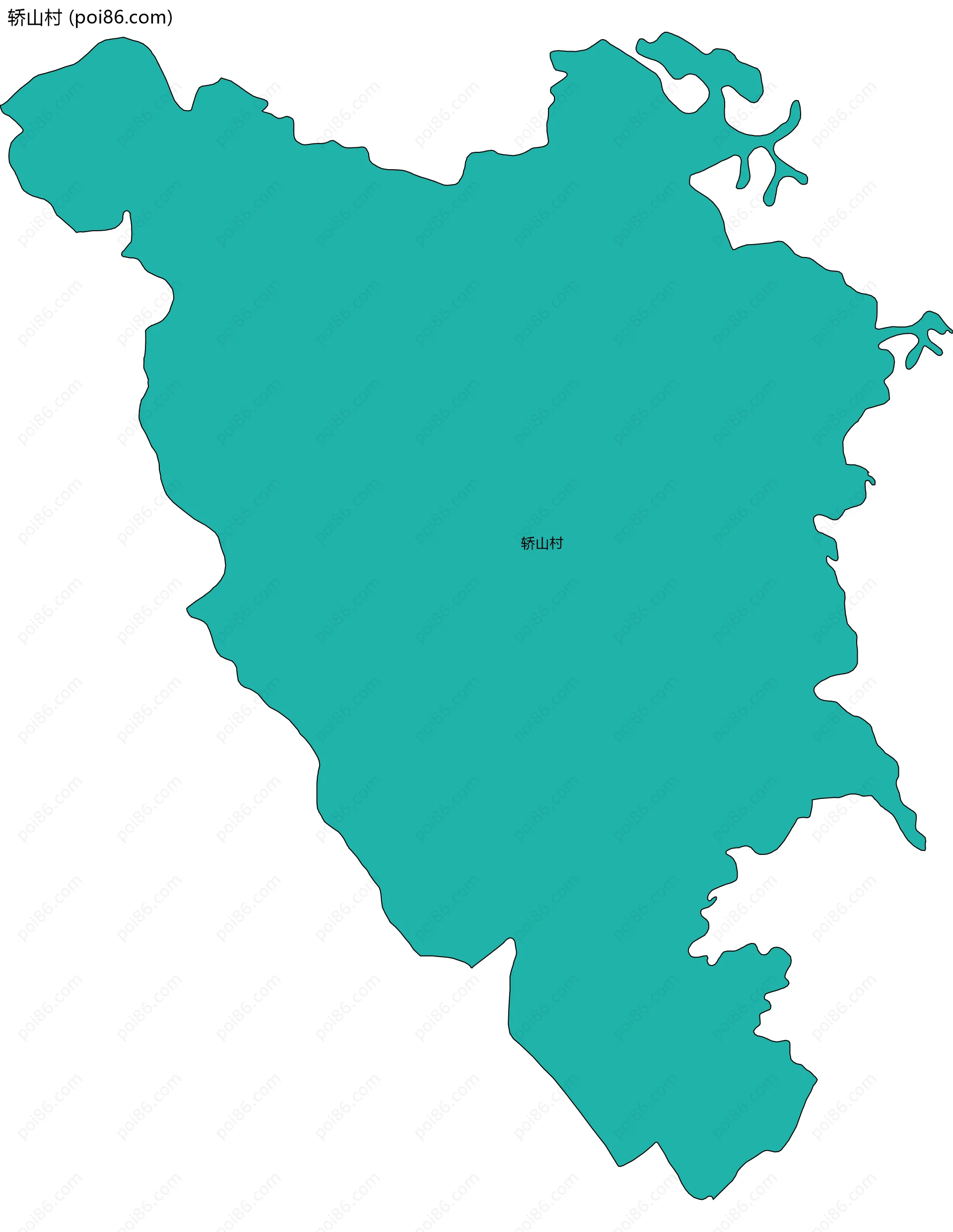 轿山村边界地图
