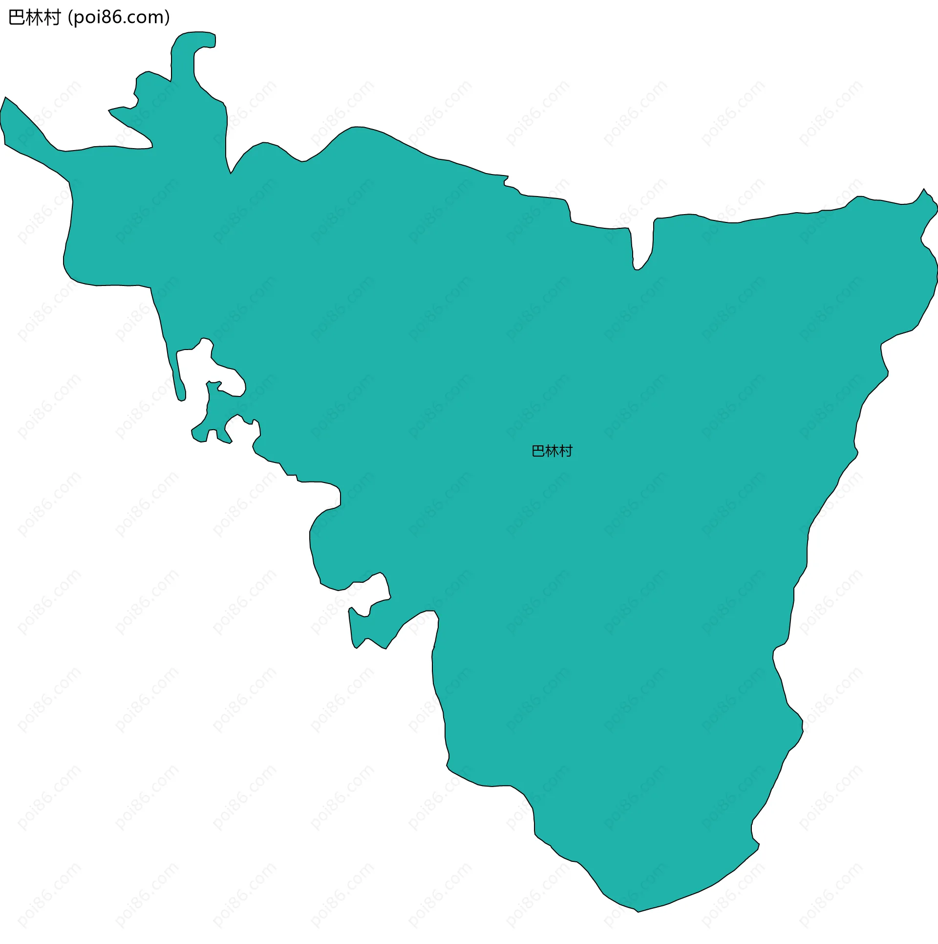 巴林村边界地图