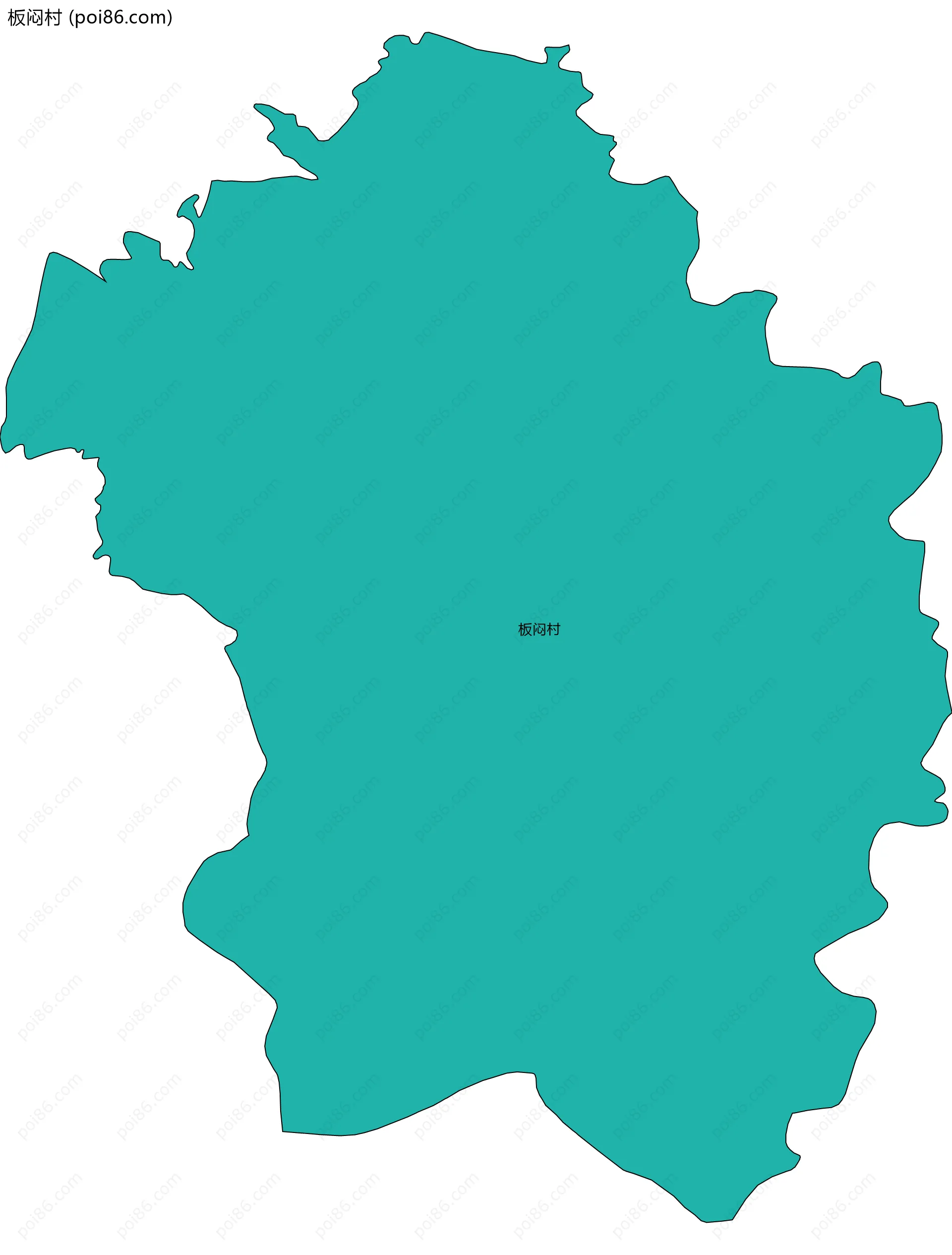 板闷村边界地图