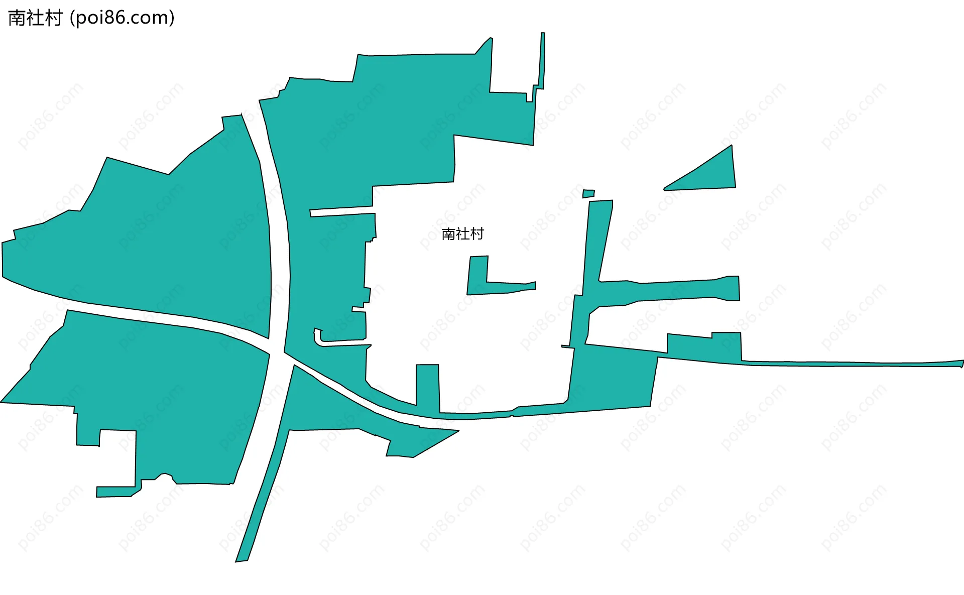 南社村边界地图