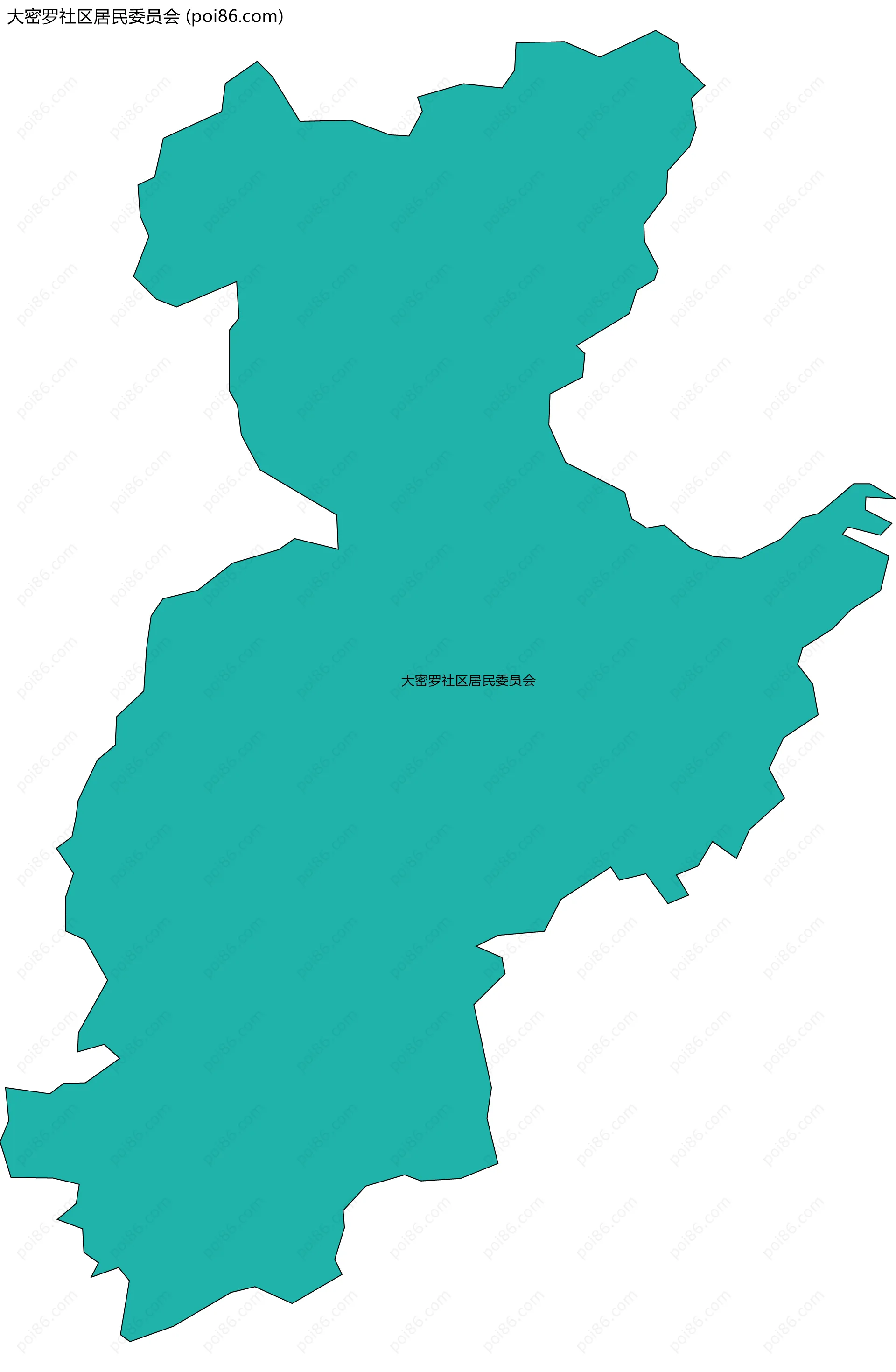 大密罗社区居民委员会边界地图