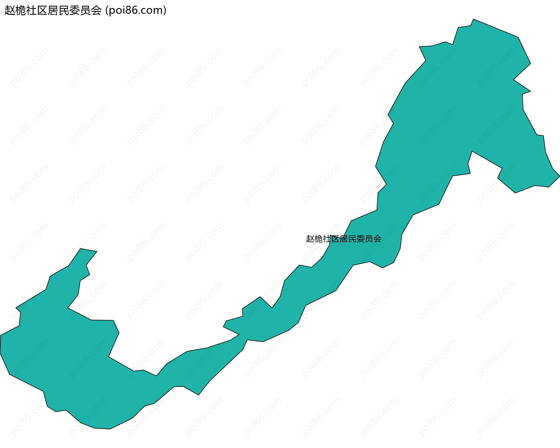 赵桅社区居民委员会边界地图