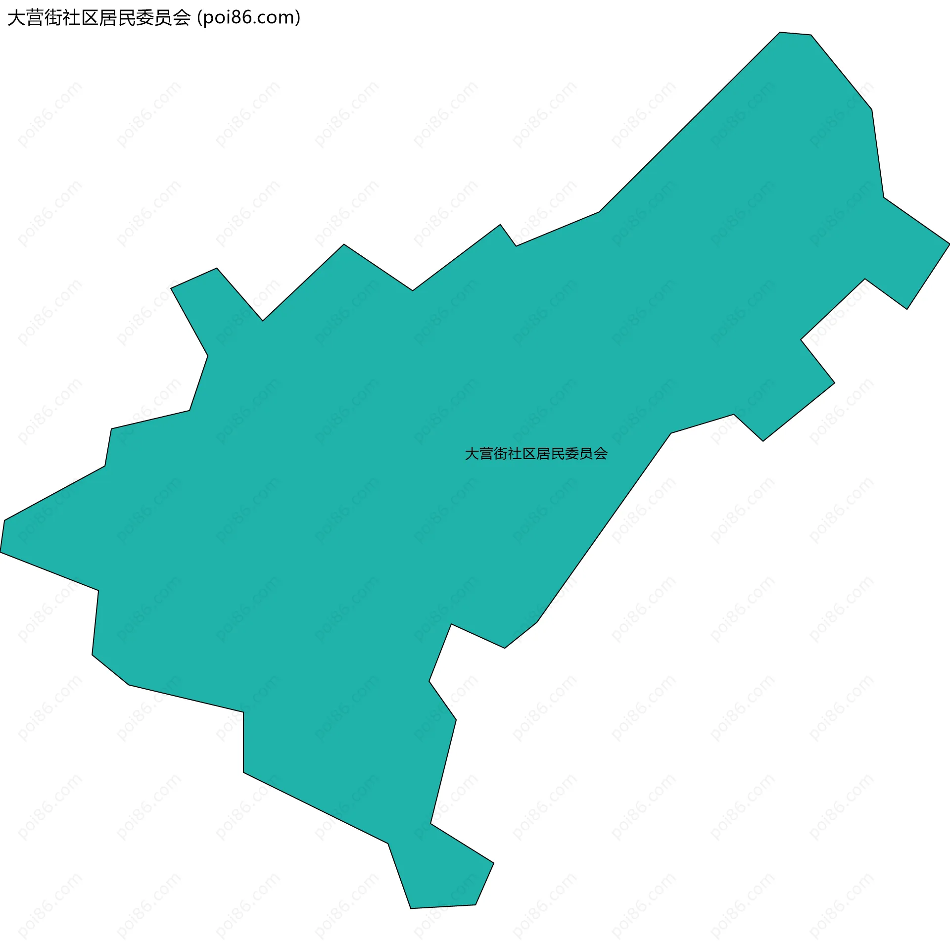 大营街社区居民委员会边界地图