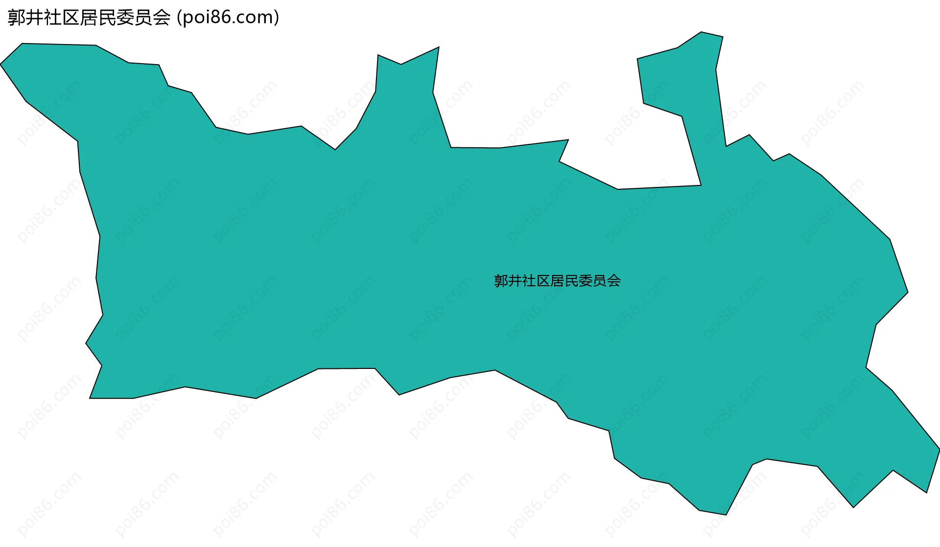 郭井社区居民委员会边界地图