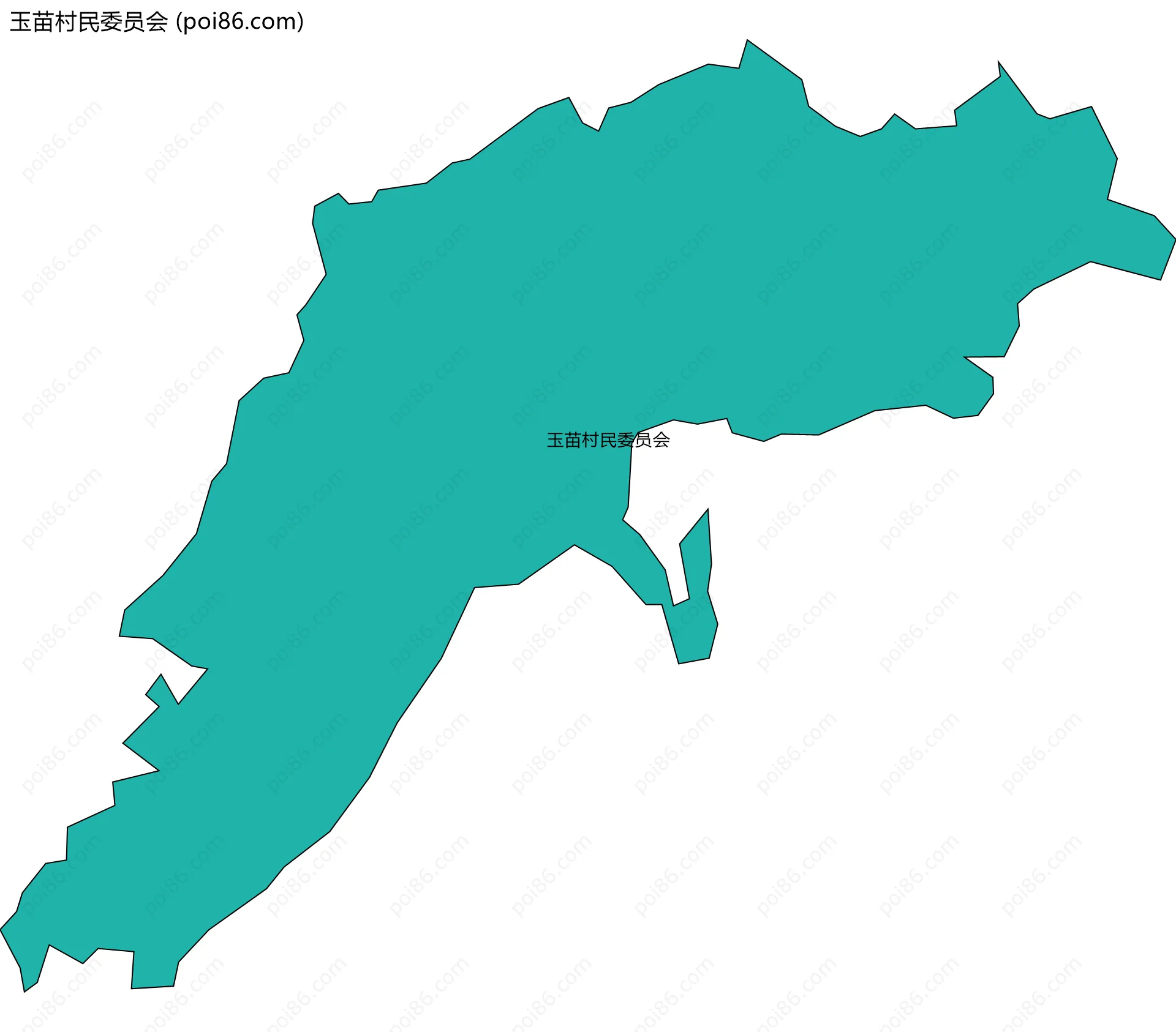 玉苗村民委员会边界地图