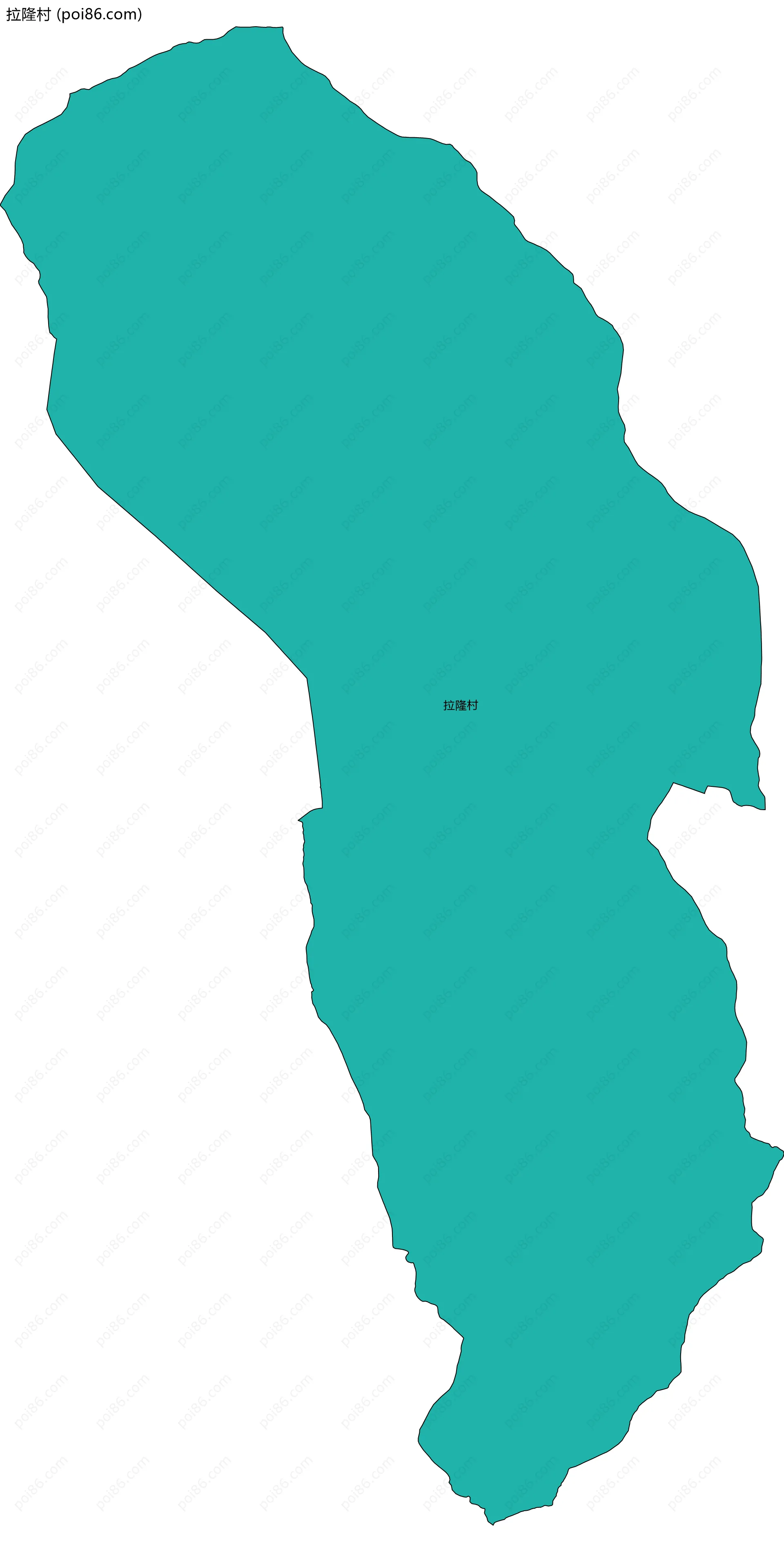 拉隆村边界地图