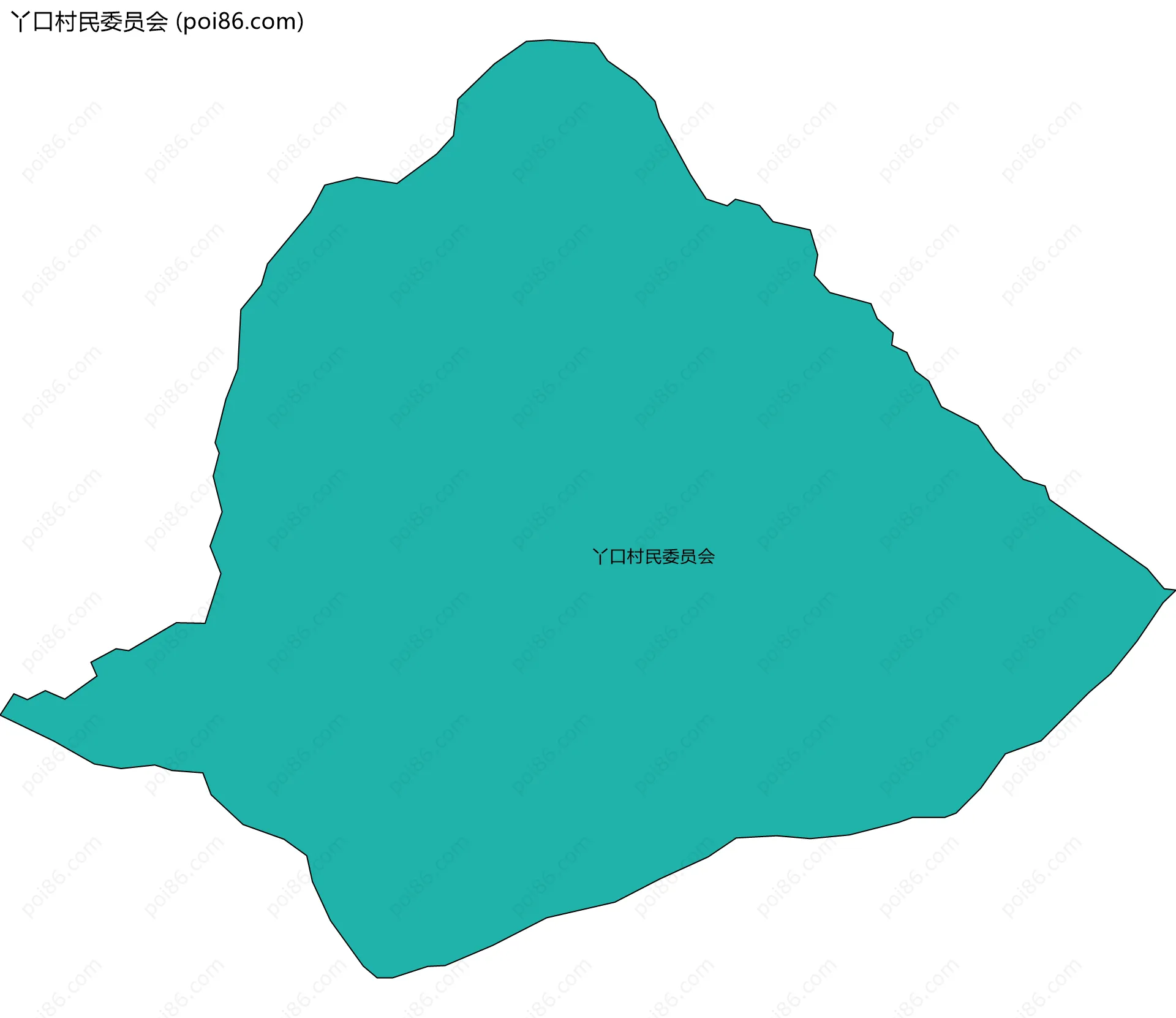 丫口村民委员会边界地图