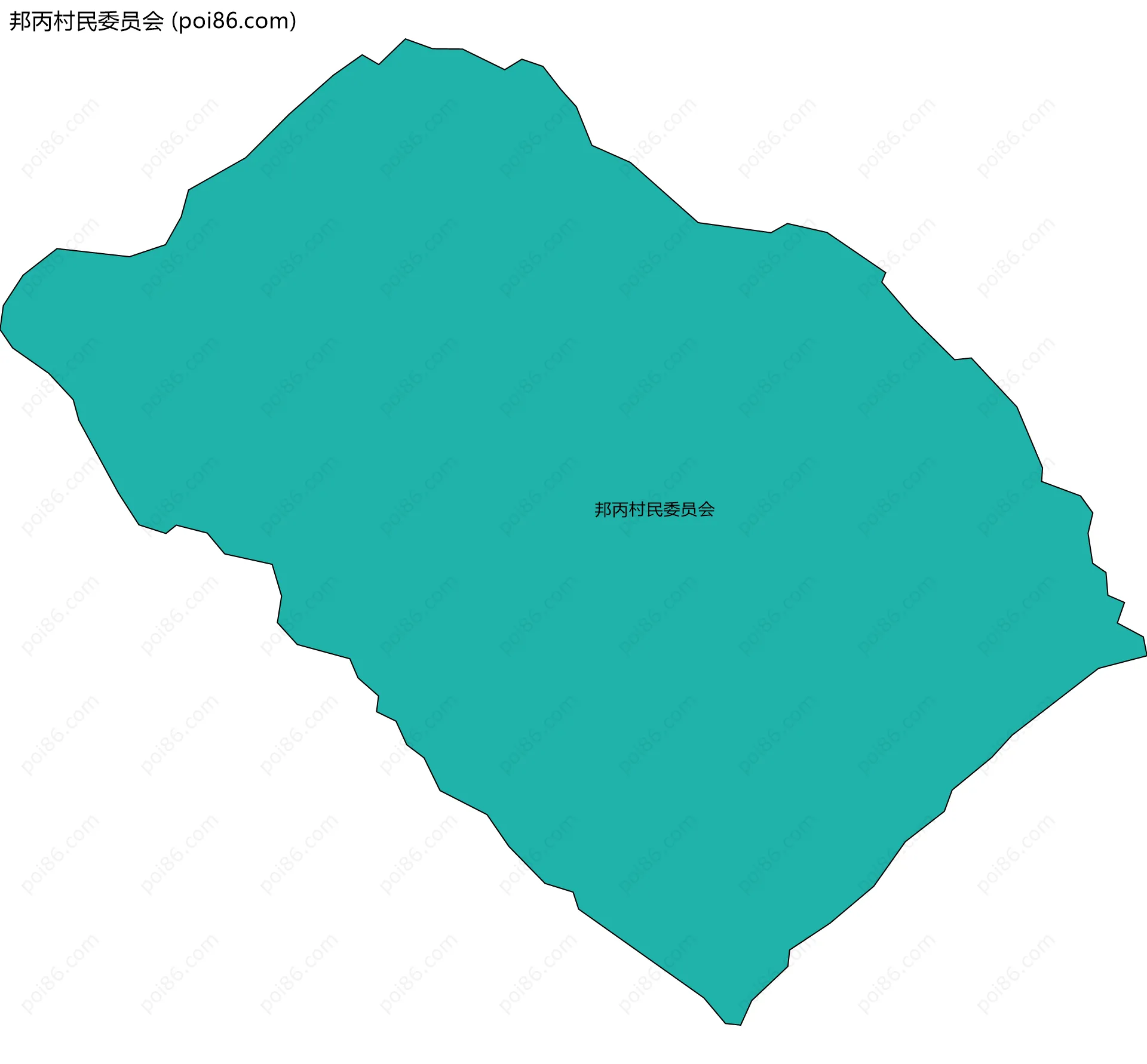 邦丙村民委员会边界地图