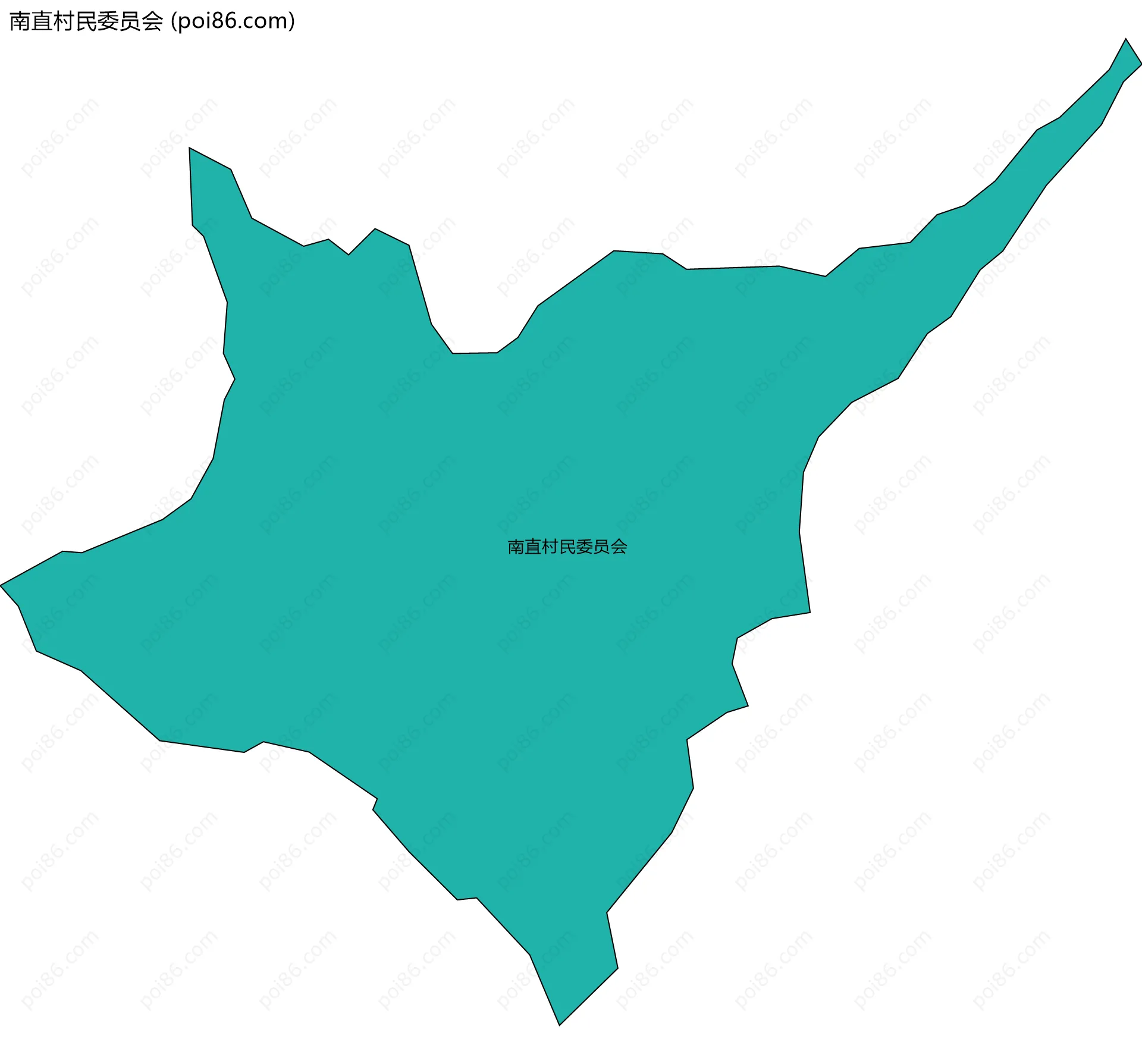 南直村民委员会边界地图