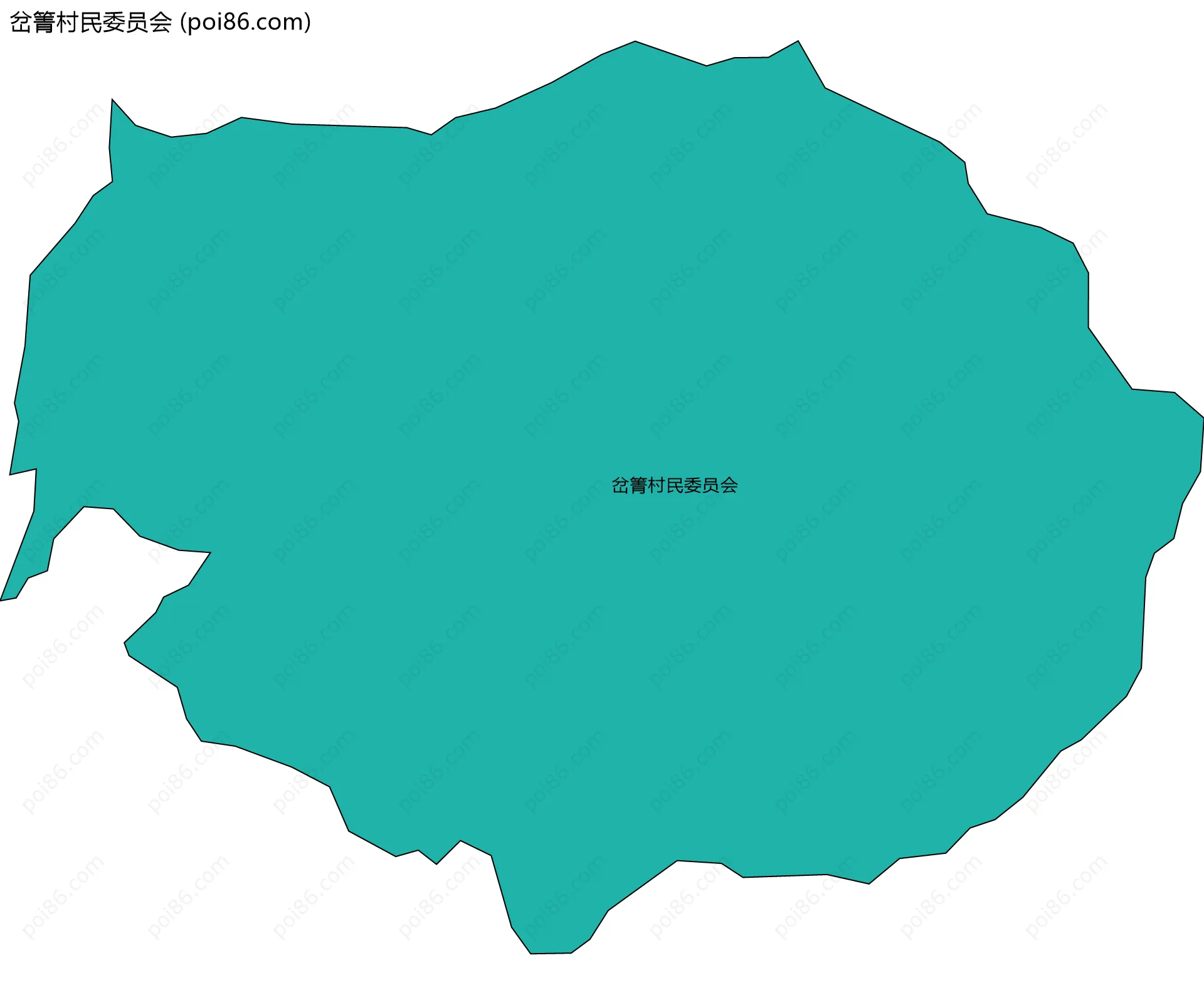 岔箐村民委员会边界地图