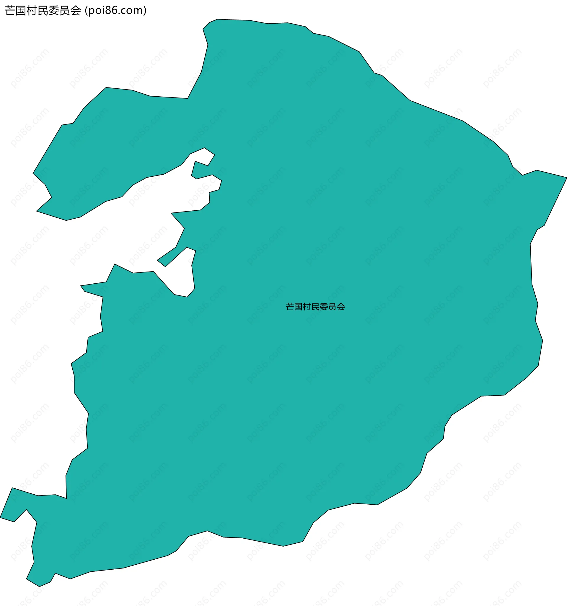 芒国村民委员会边界地图