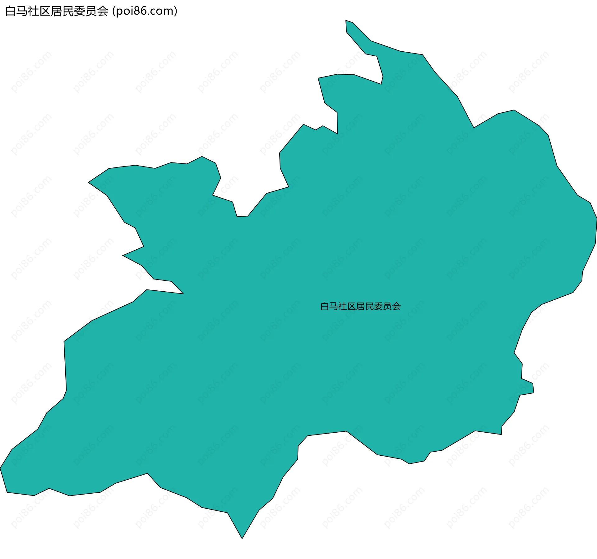 白马社区居民委员会边界地图