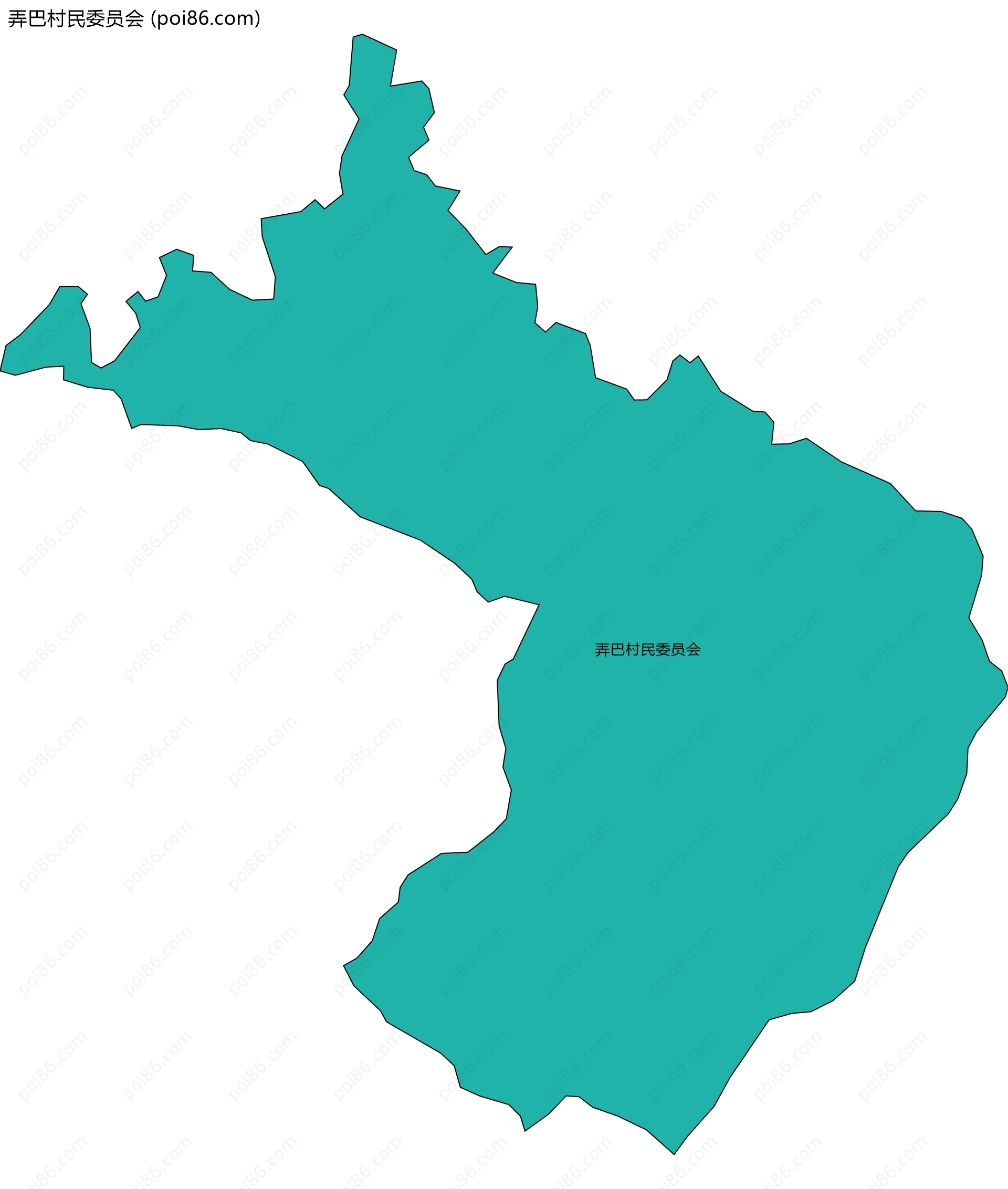 弄巴村民委员会边界地图