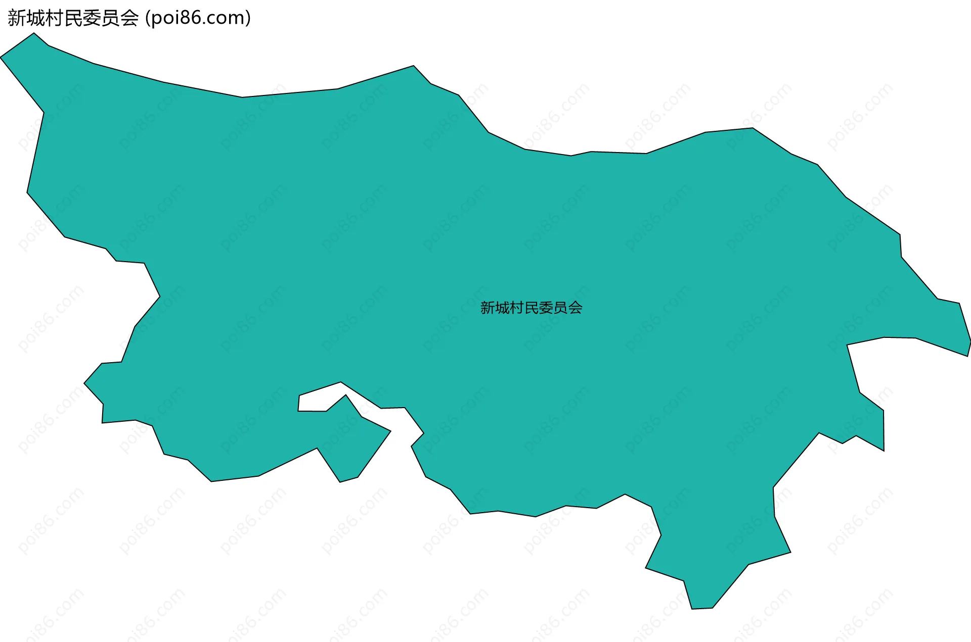 新城村民委员会边界地图