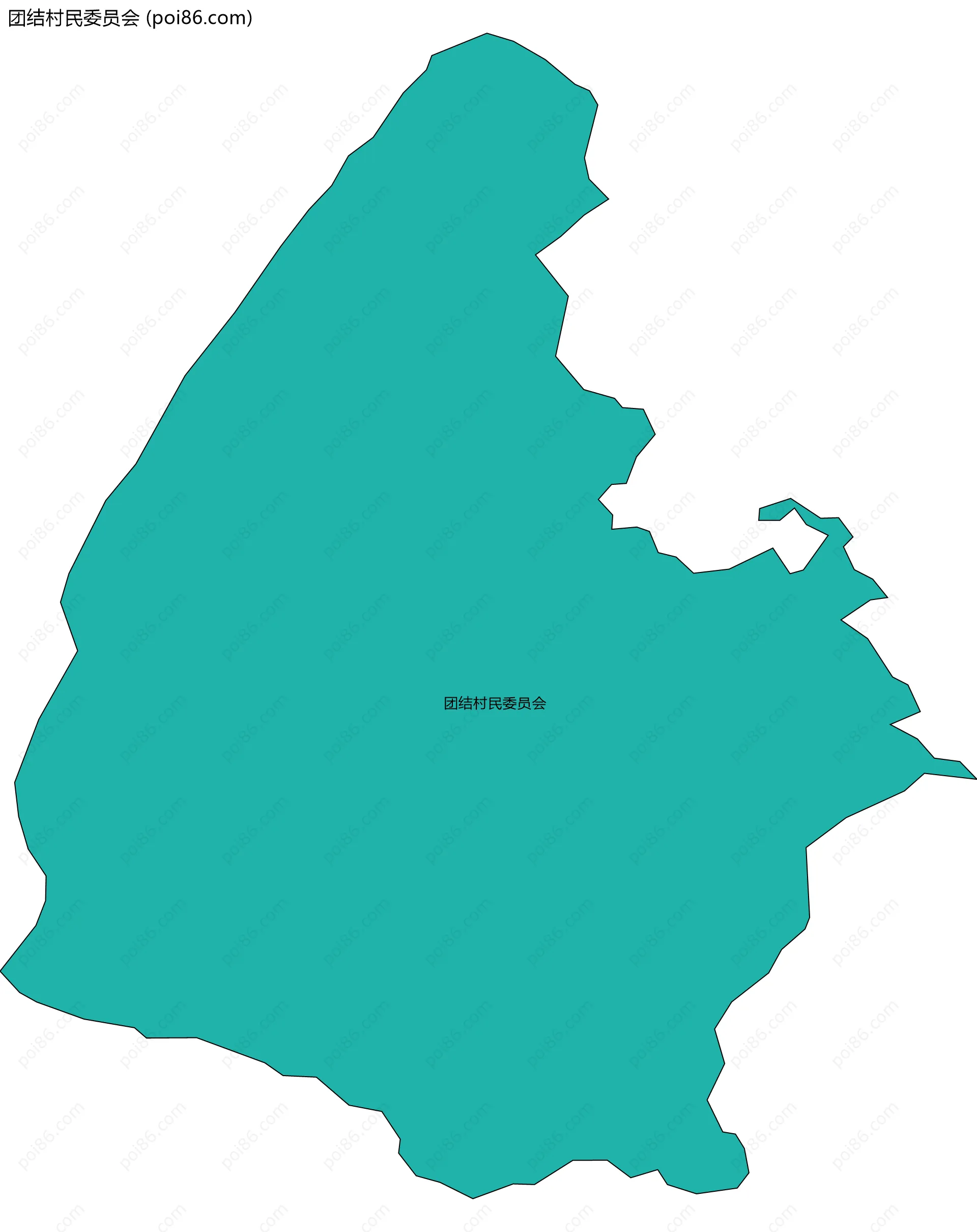 团结村民委员会边界地图