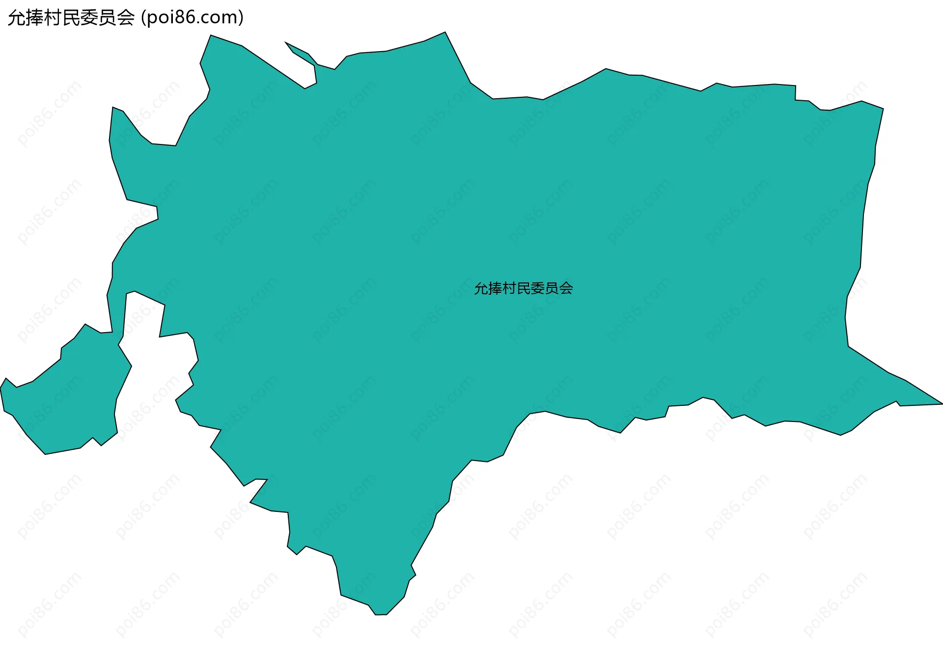 允捧村民委员会边界地图