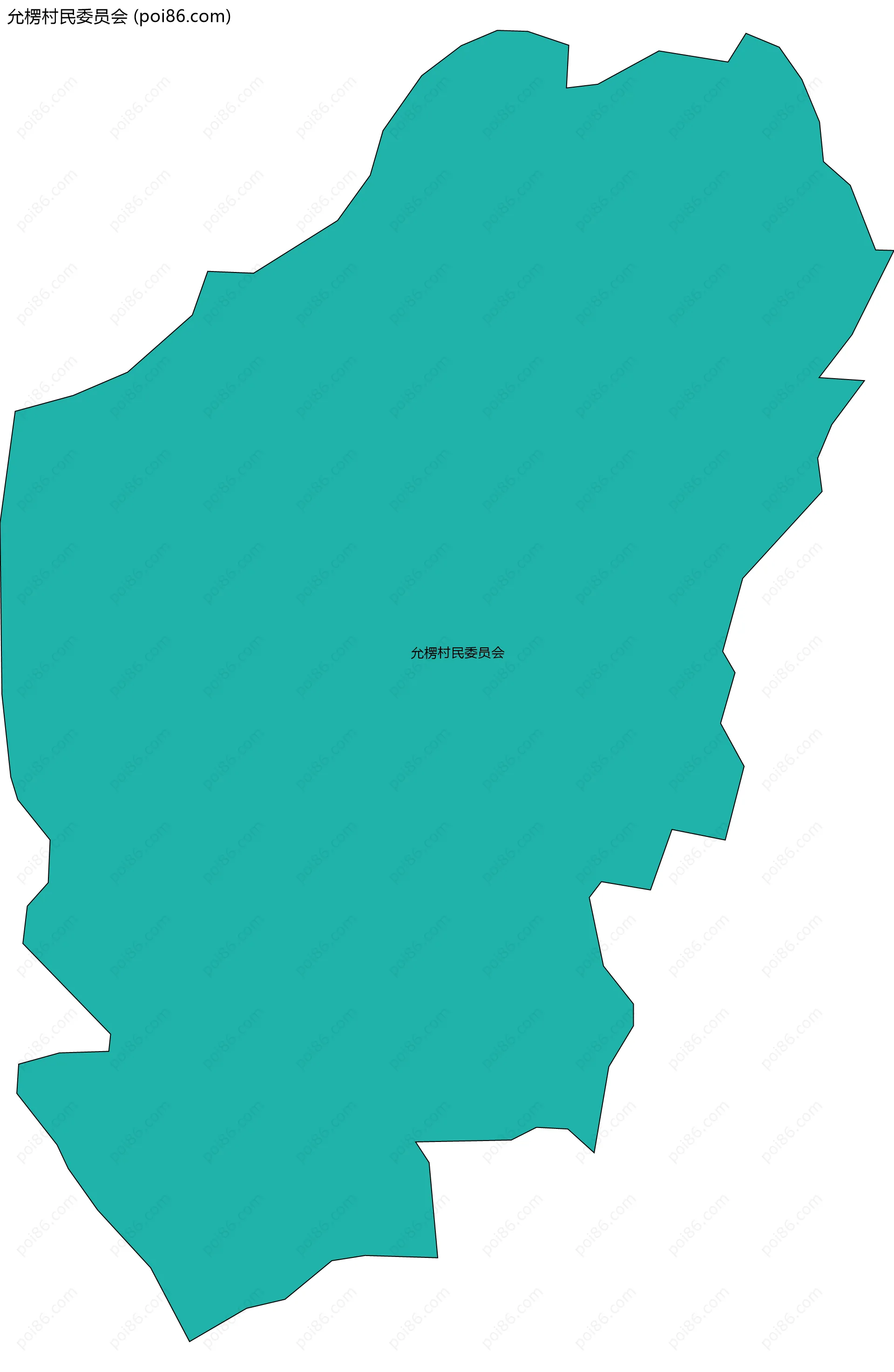 允楞村民委员会边界地图