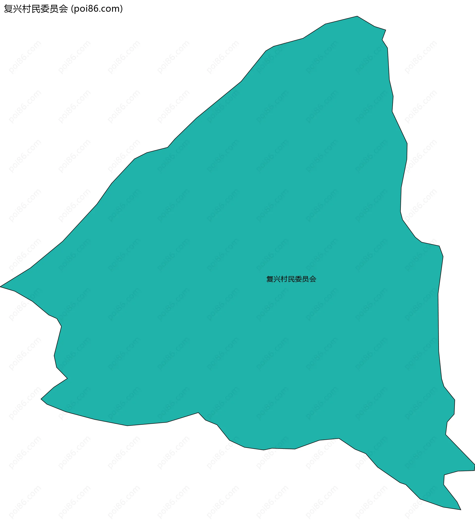 复兴村民委员会边界地图