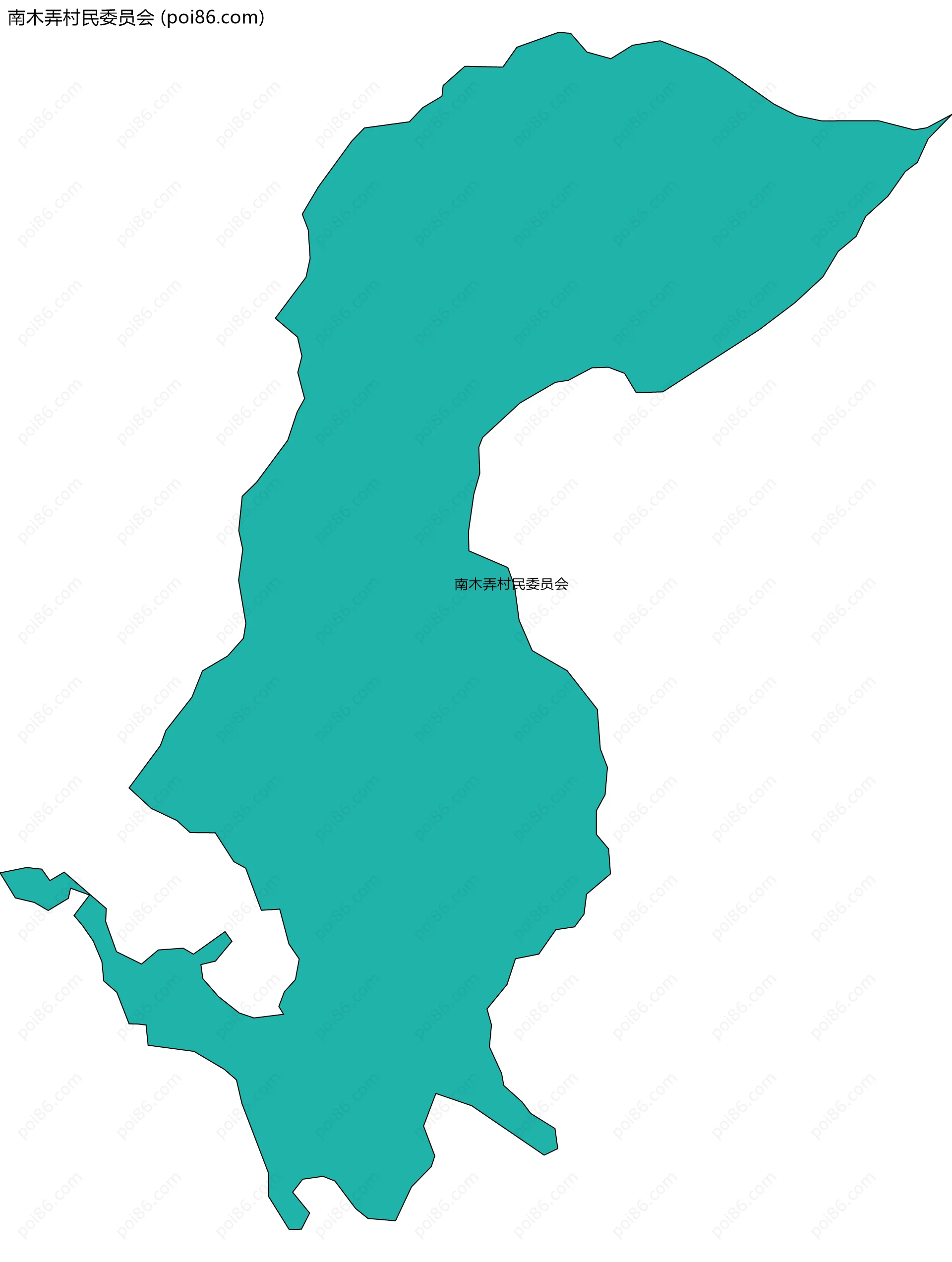 南木弄村民委员会边界地图