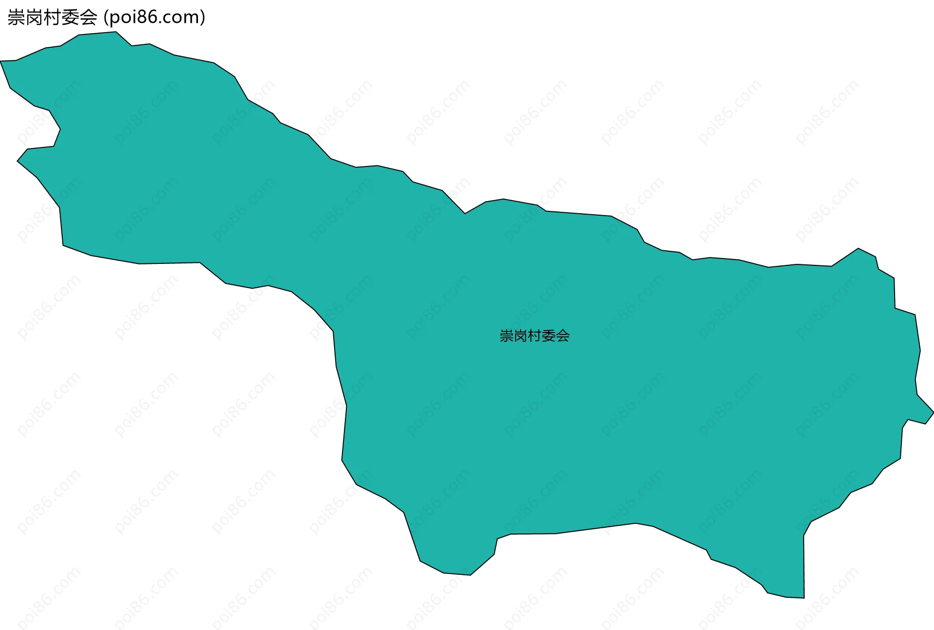 崇岗村委会边界地图