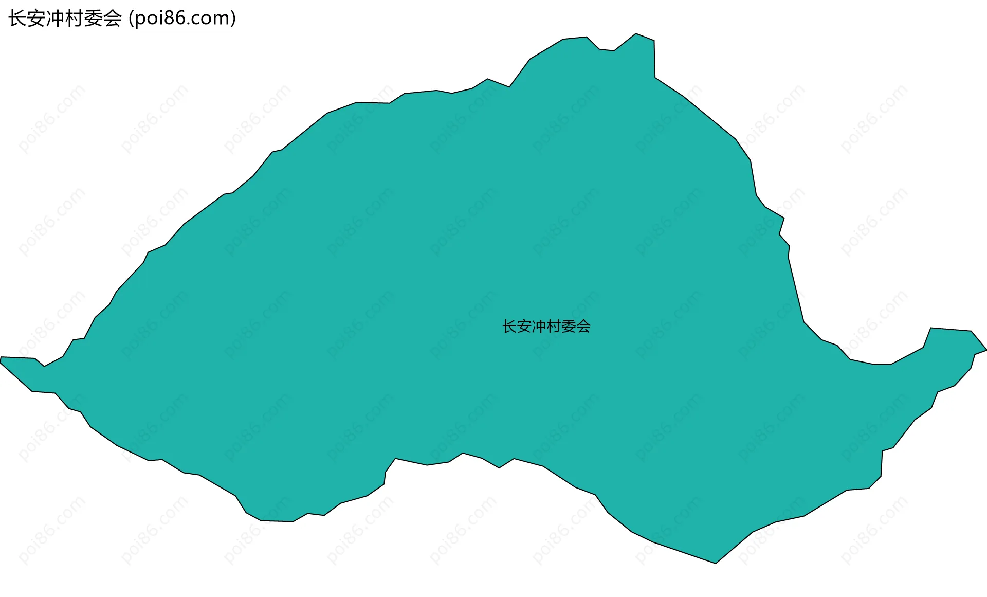 长安冲村委会边界地图